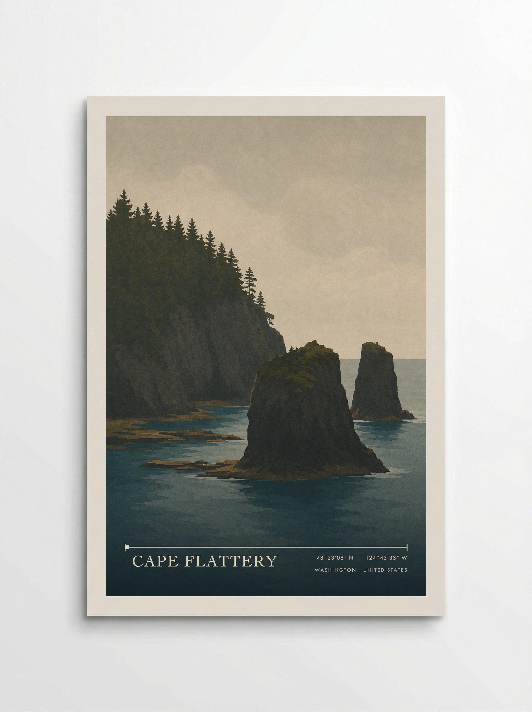 Cape Flattery Travel Poster Artwork - Poster