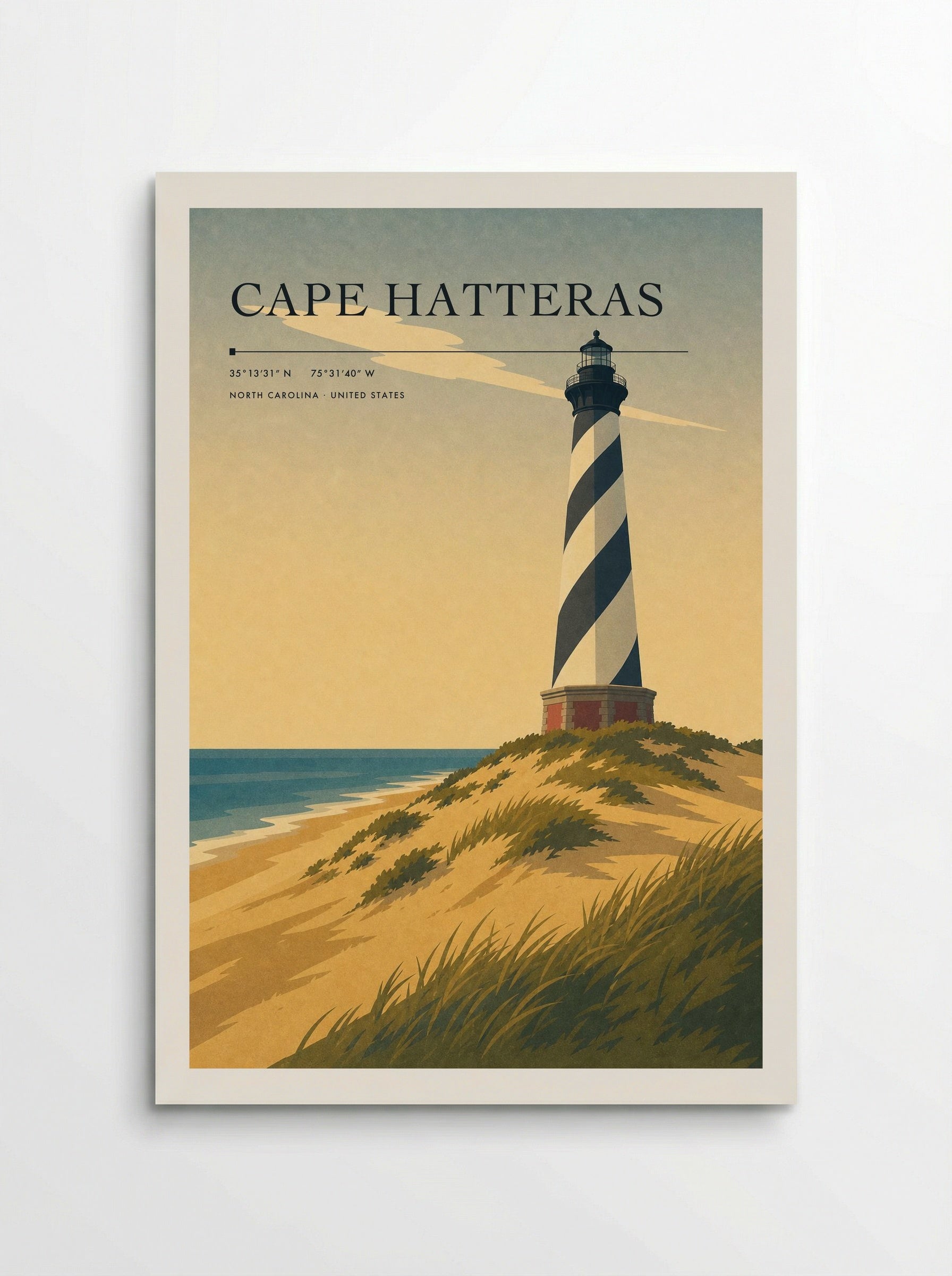 Cape Hatteras Travel Poster Artwork - Poster