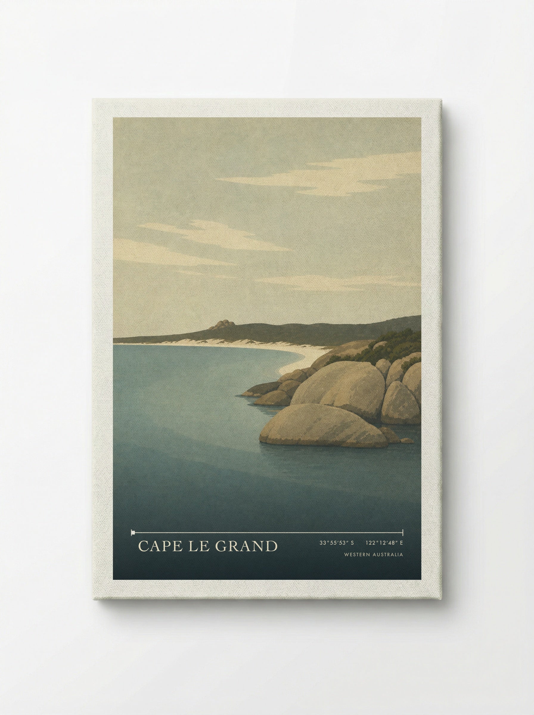 Cape Le Grand Travel Poster Artwork - Canvas
