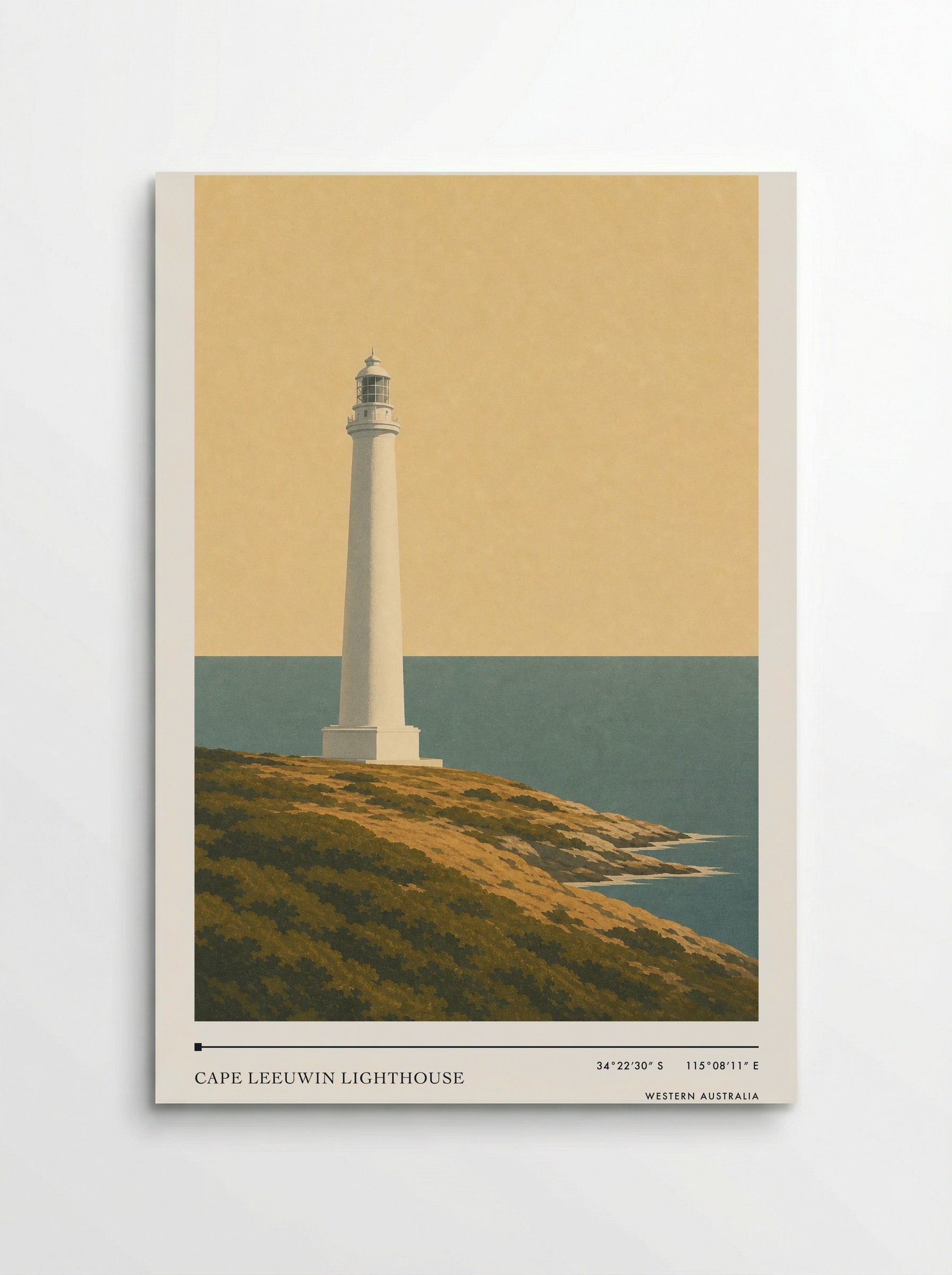 Cape Leeuwin Lighthouse Travel Poster Artwork - Poster