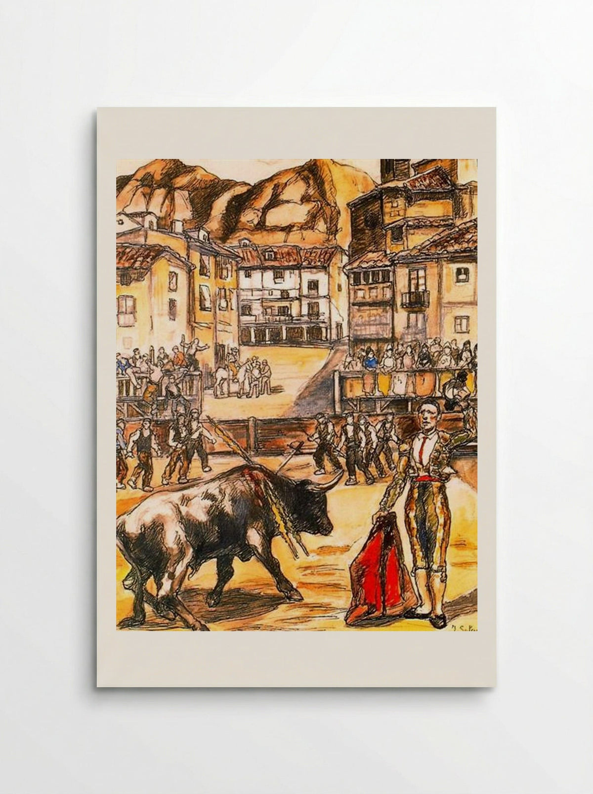 Cape in a Village - José Gutiérrez Solana - Poster