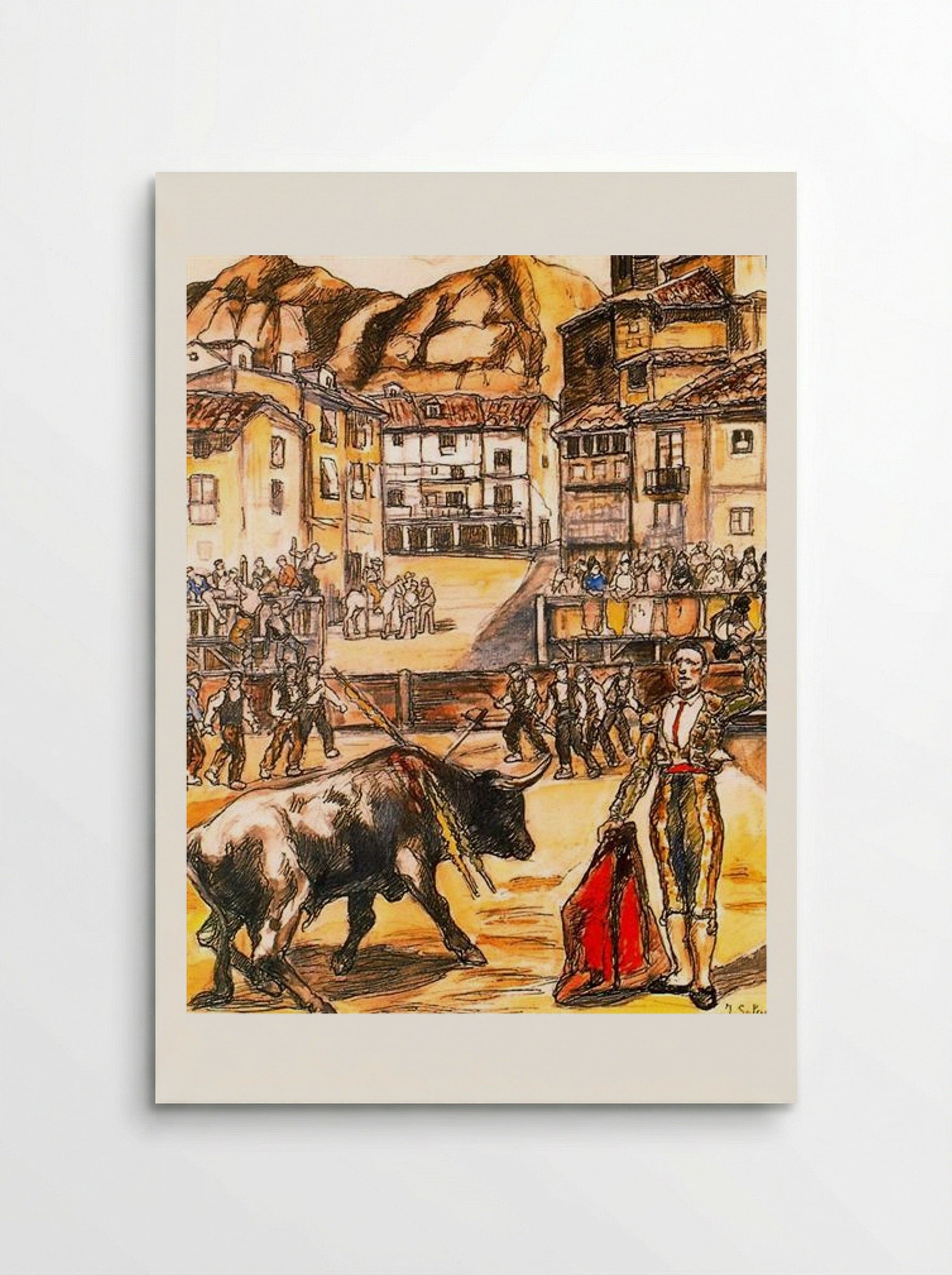 Cape in a Village - José Gutiérrez Solana - Poster