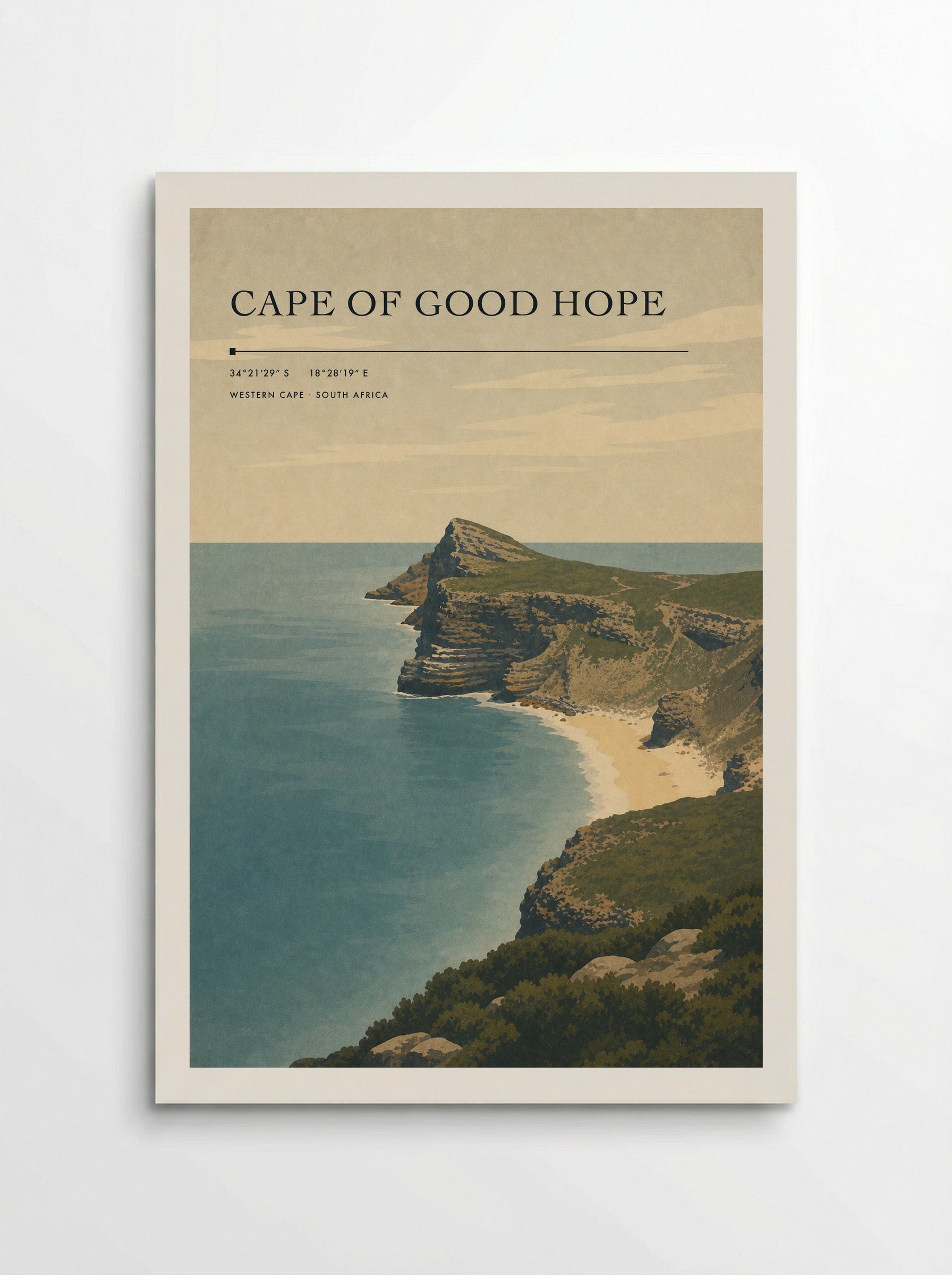 Cape of Good Hope Travel Poster Artwork - Poster