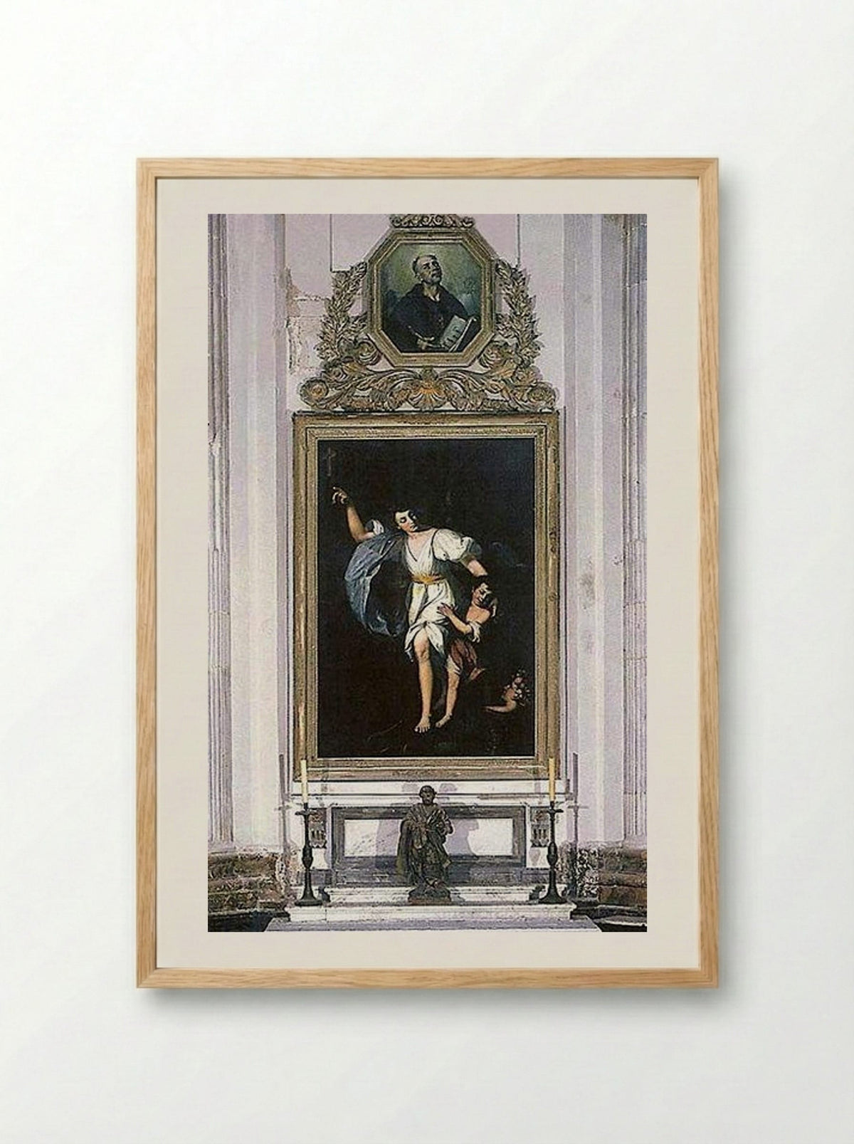 Capilla del Santo Ángel de la Guarda de la Iglesia Catedral de Cádiz - Joaquín Manuel Fernández Cruzado - Framed Print Wood