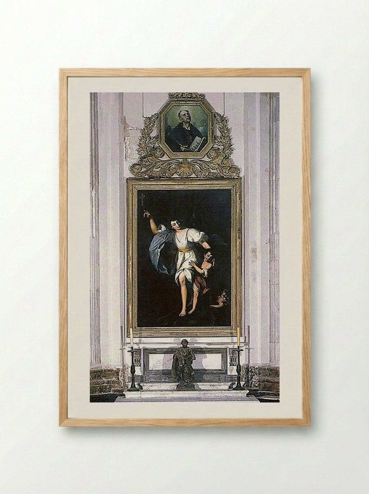 Capilla del Santo Ángel de la Guarda de la Iglesia Catedral de Cádiz - Joaquín Manuel Fernández Cruzado - Framed Print Wood