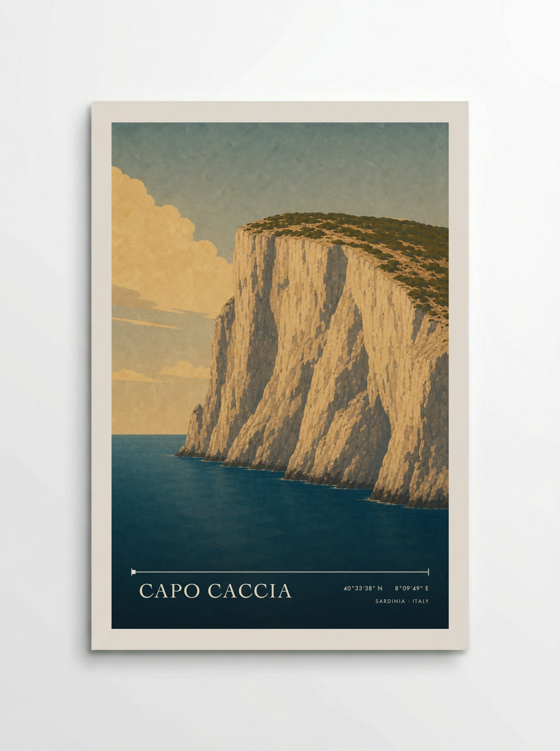 Capo Caccia Travel Poster Artwork - Poster