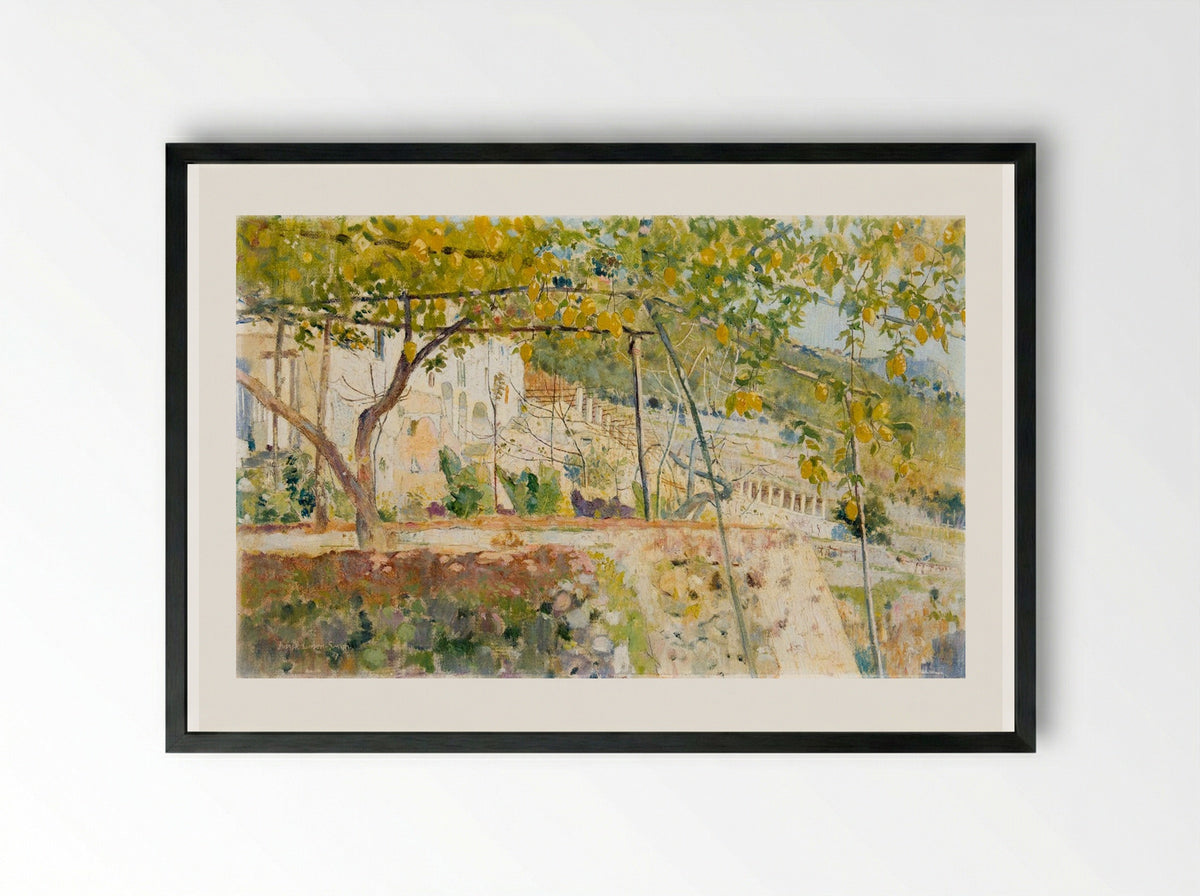 Cappucini Amalfi Monastery - Joseph Lindon Smith - Framed Print Black
