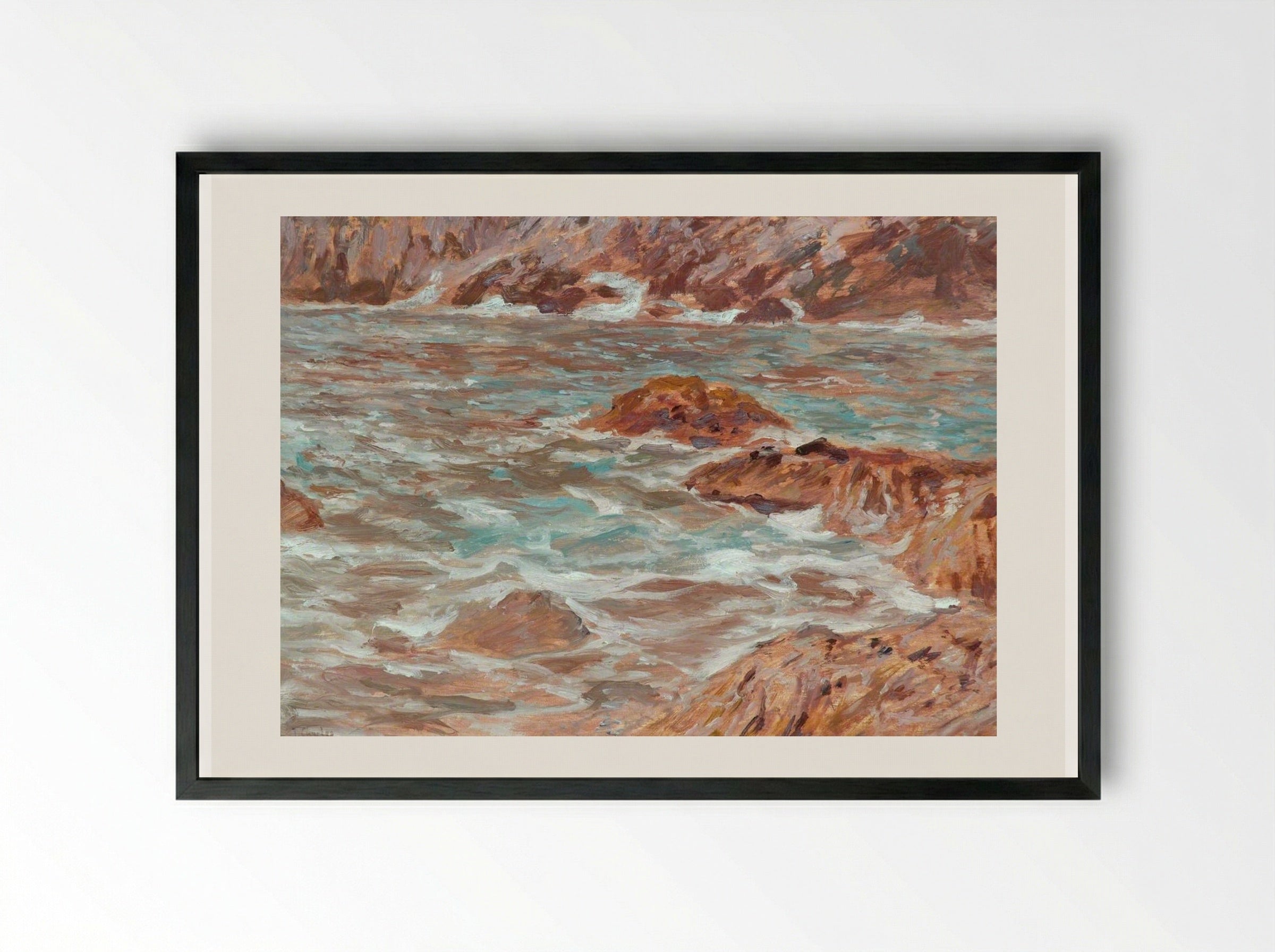 Capri, Seascape - James Charles - Framed Print Black