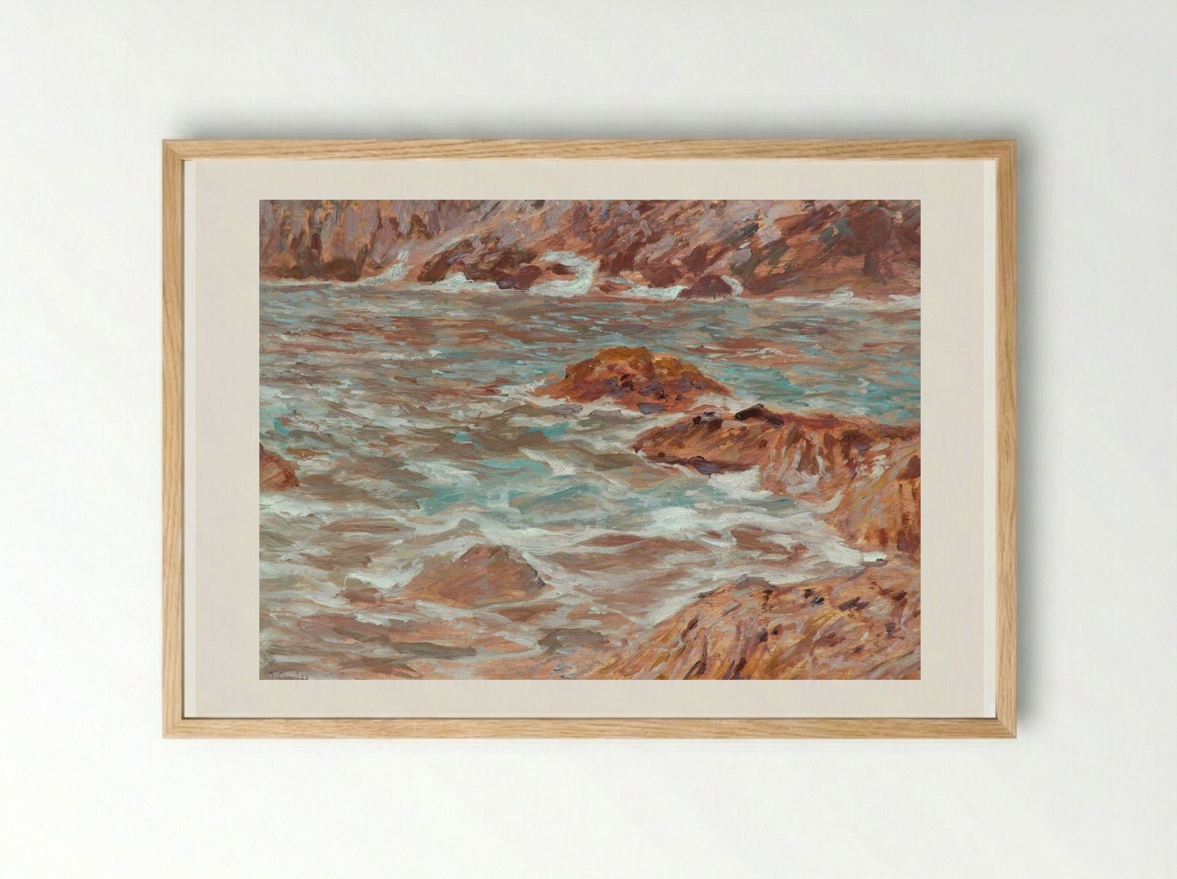 Capri, Seascape - James Charles - Framed Print Wood