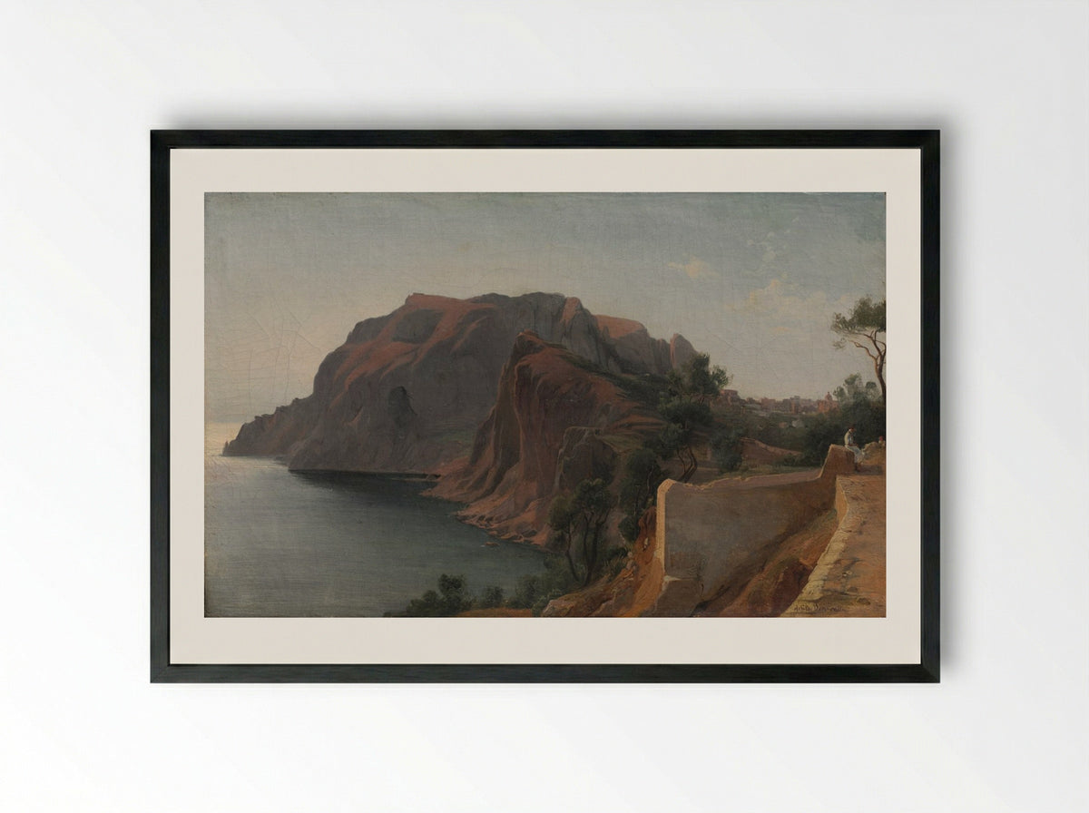 Capri - Jean Achille Benouville - Framed Print Black