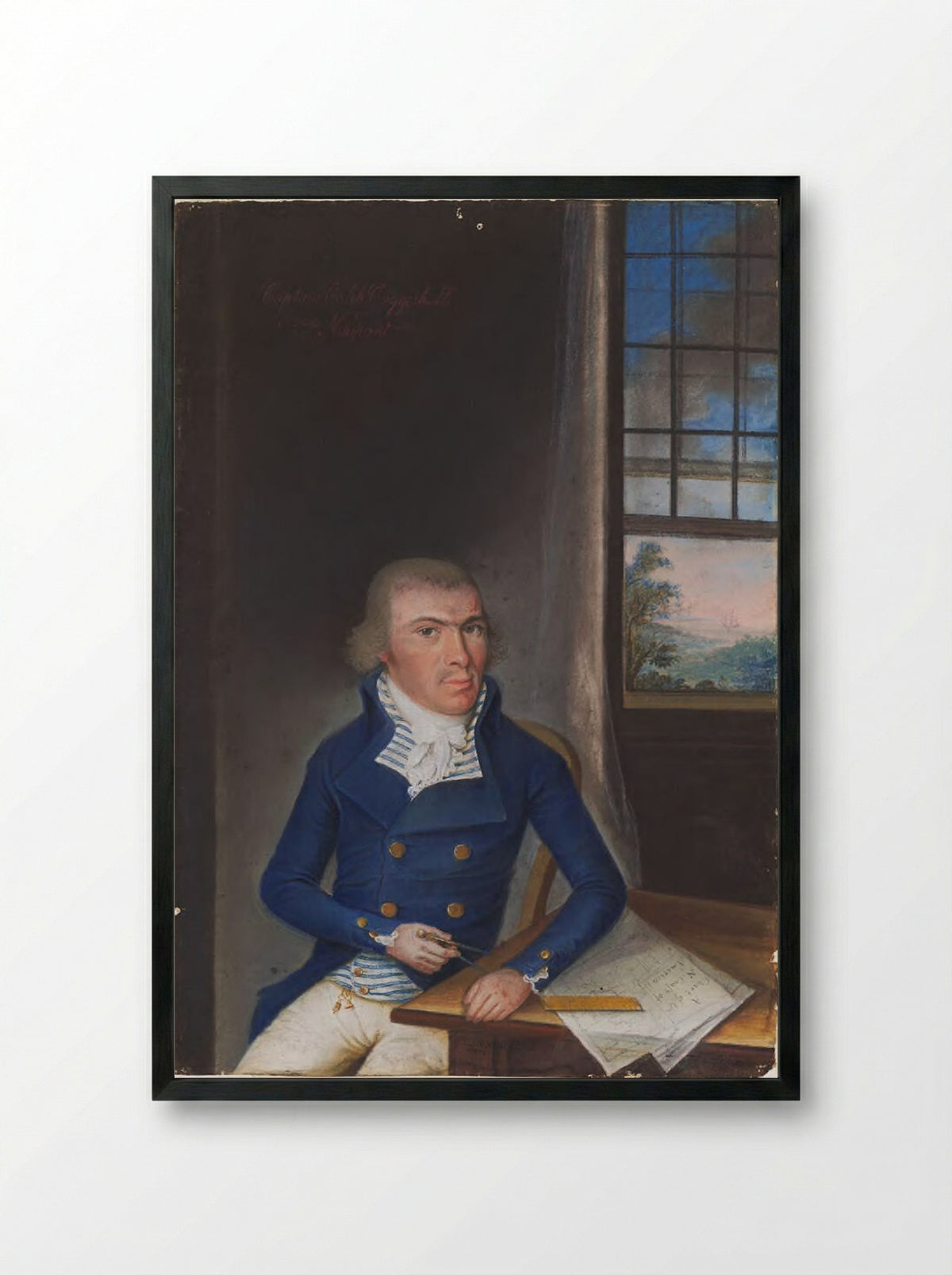 Captain Caleb Coggeshall - William Dunlap - Framed Print Black