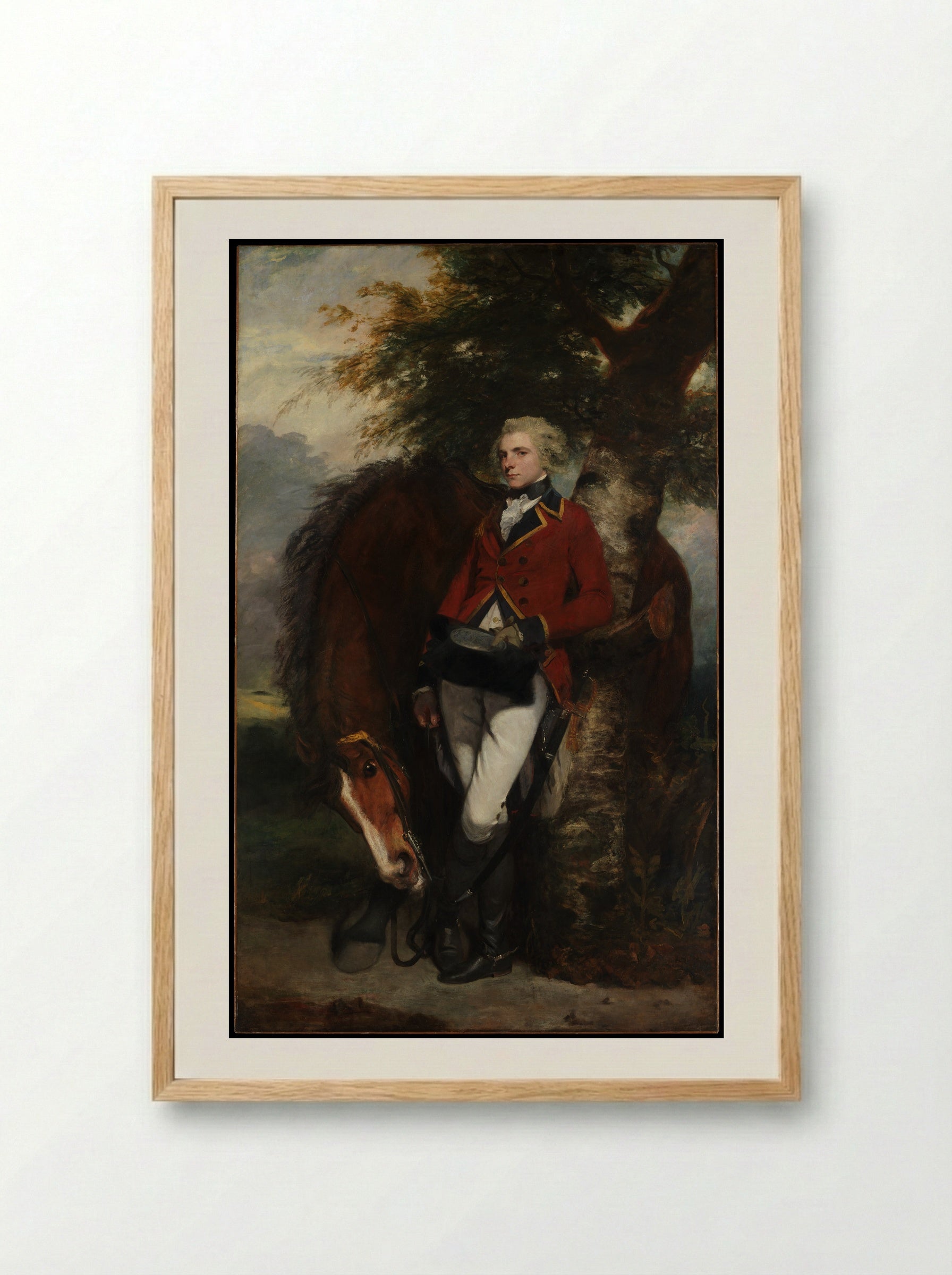 Captain George K. H. Coussmaker - Sir Joshua Reynolds - Framed Print Wood