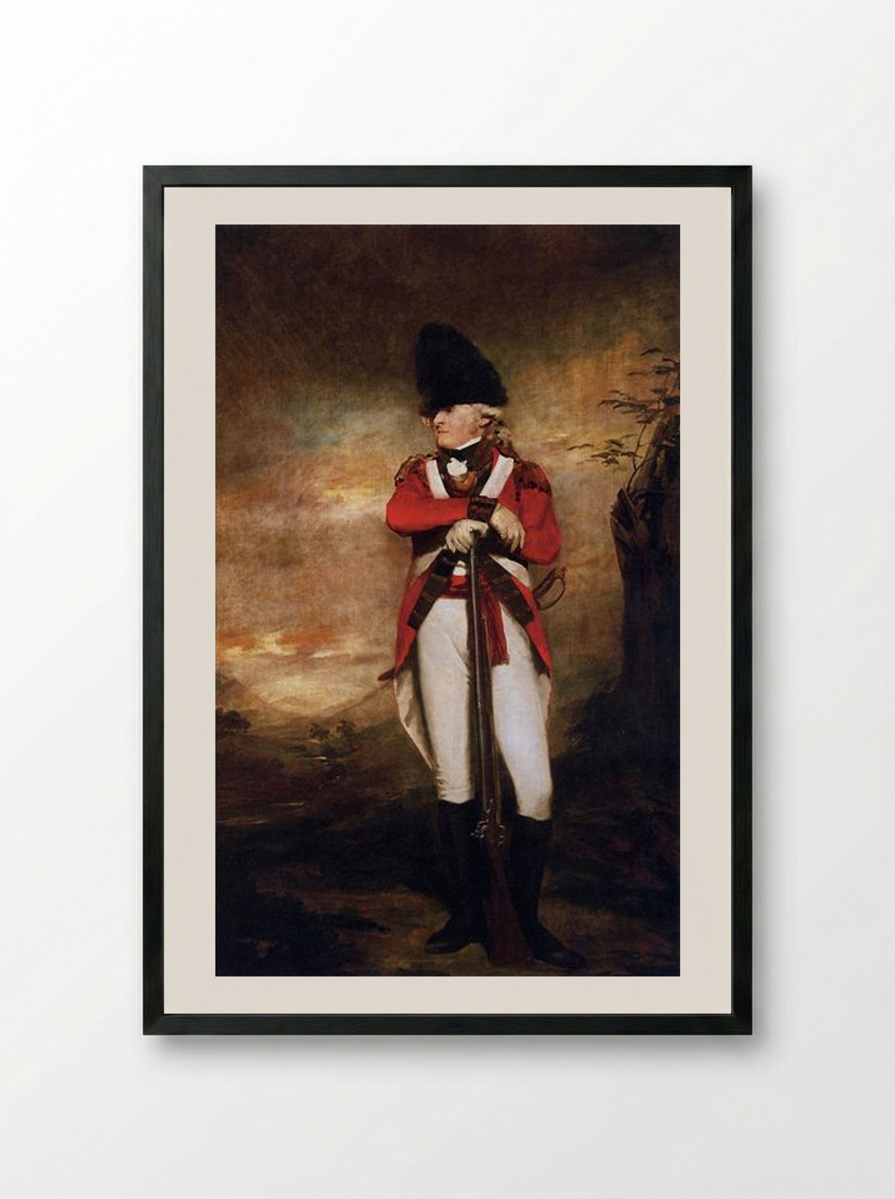 Captain Hay of Spot - Henry Raeburn - Framed Print Black