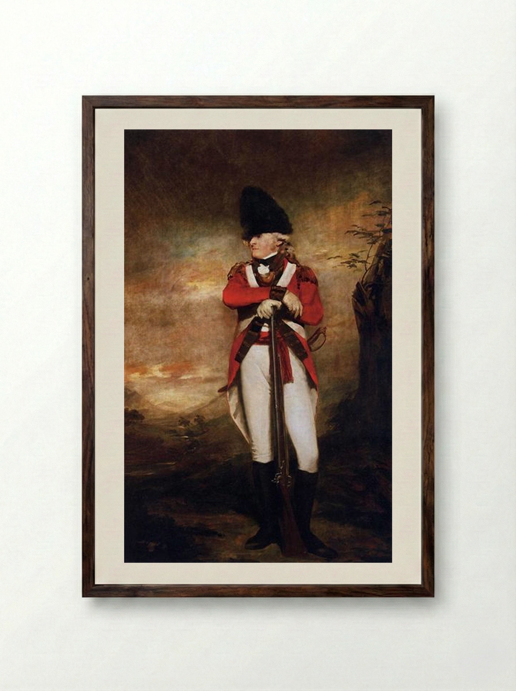 Captain Hay of Spot - Henry Raeburn - Framed Print Dark Wood