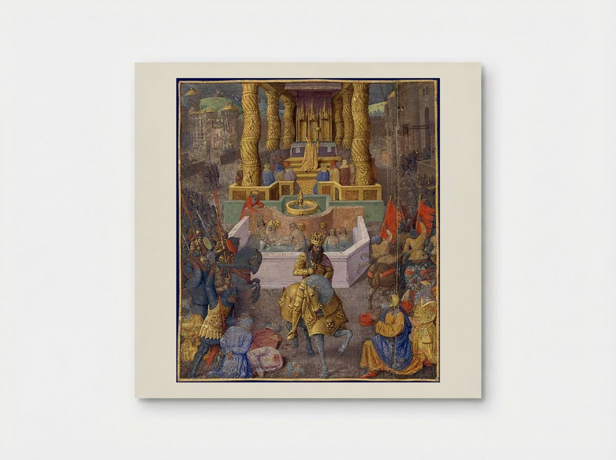Capture of Jerusalem by Herod the Great - Jean Fouquet - Poster