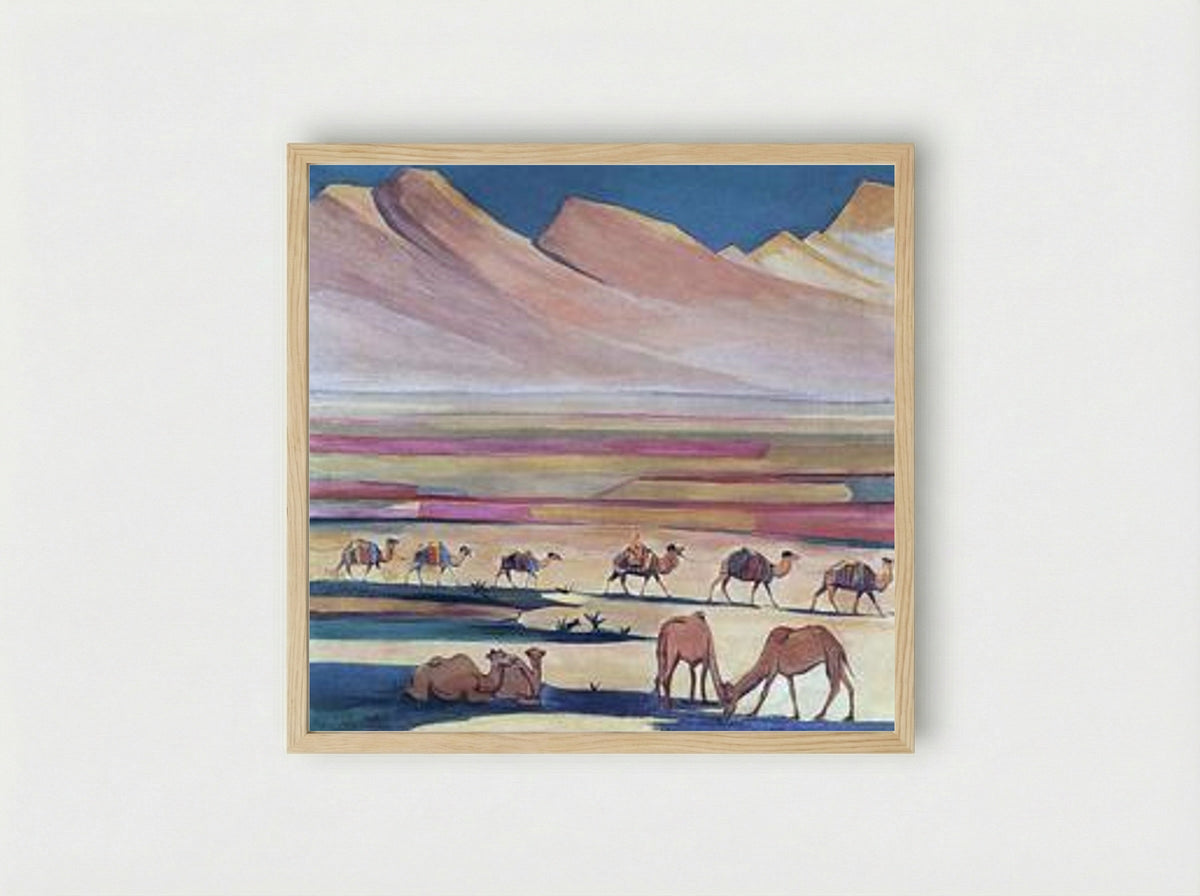 Caravan - Martiros Saryan - Framed Print Wood