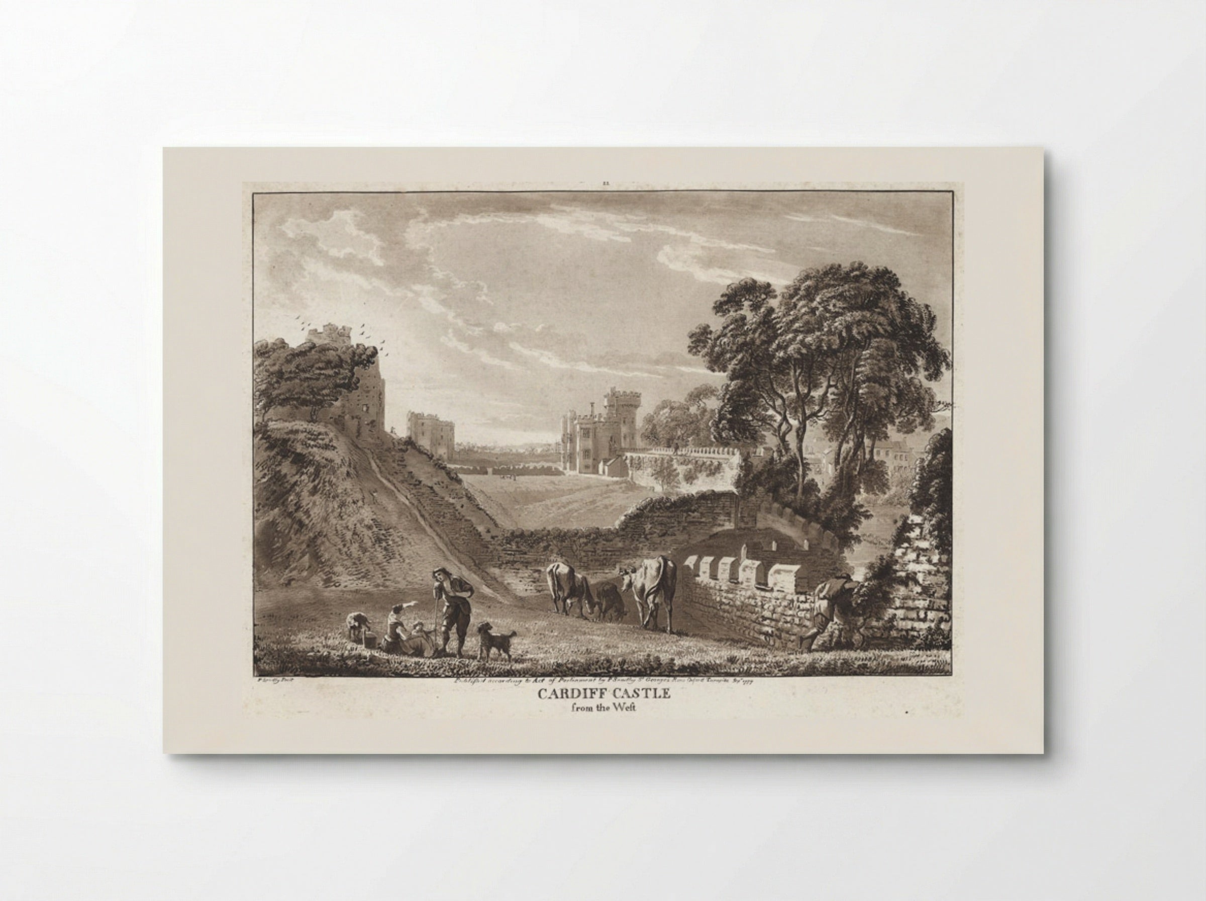 Cardiff Castle from the West - Paul Sandby - Poster