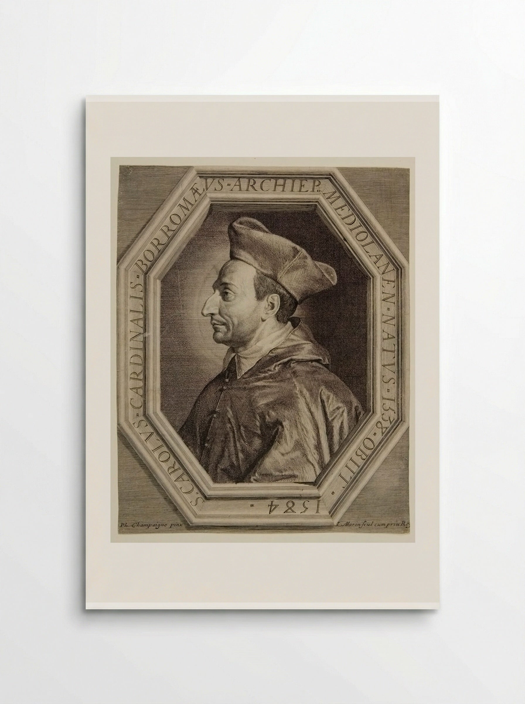 Cardinal Carlo Borromeo - Jean Morin - Poster