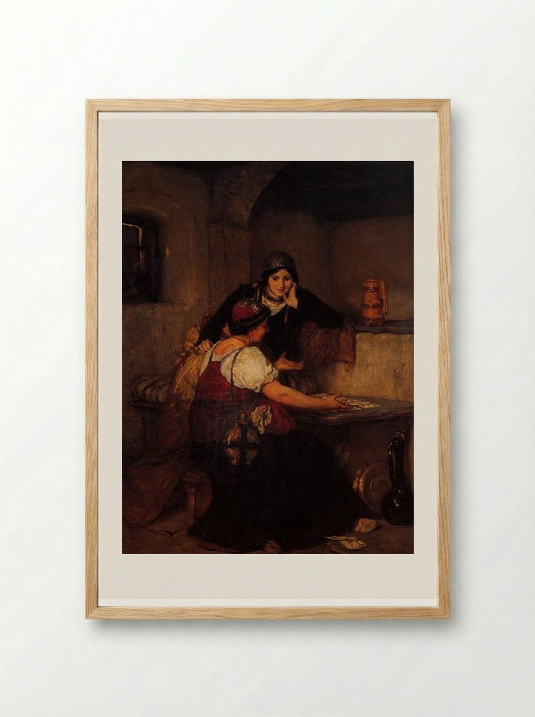 Cards - Nikolaos Gyzis - Framed Print Wood