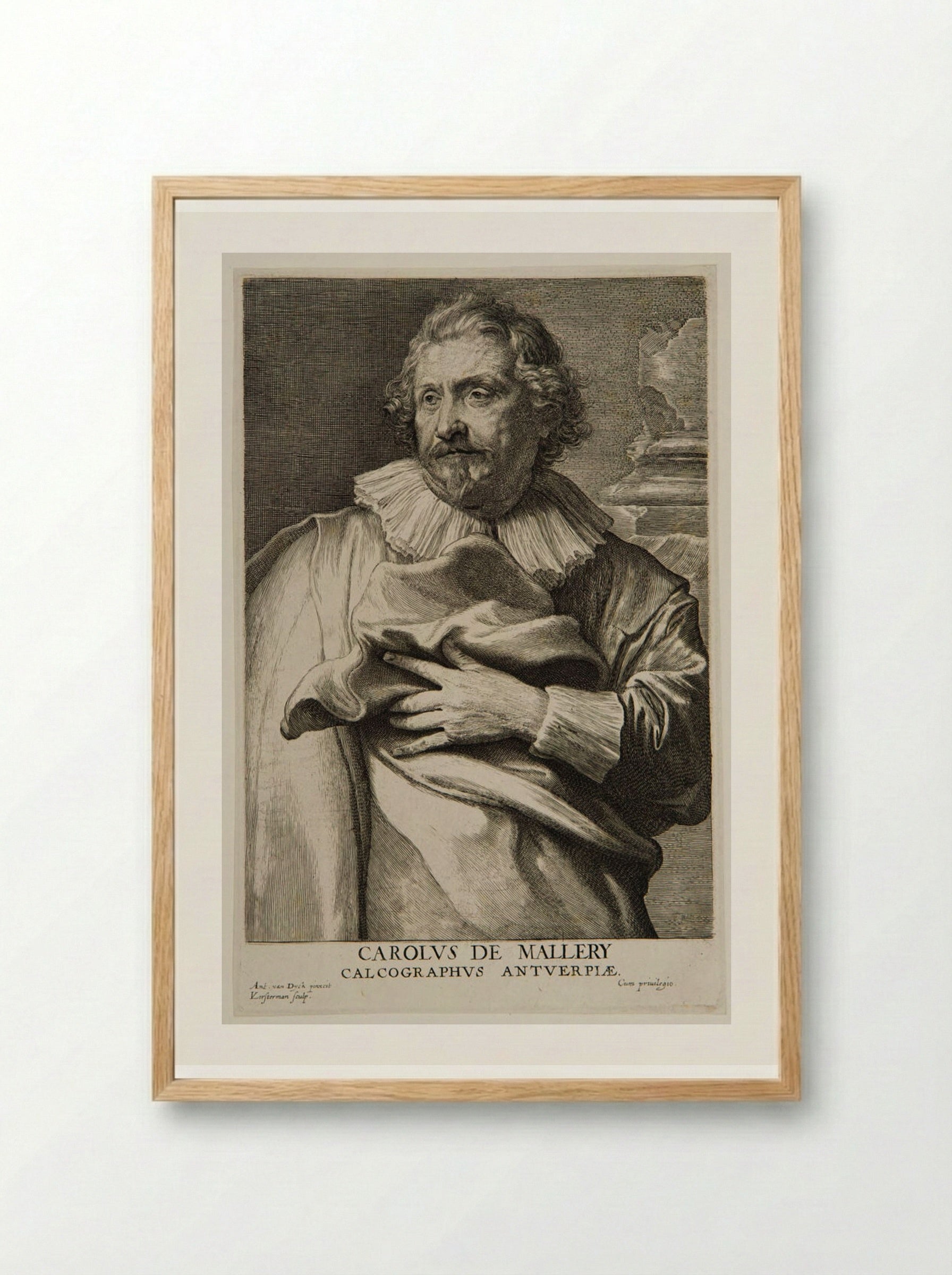 Carel van Mallery - Lucas Vorsterman I - Framed Print Wood