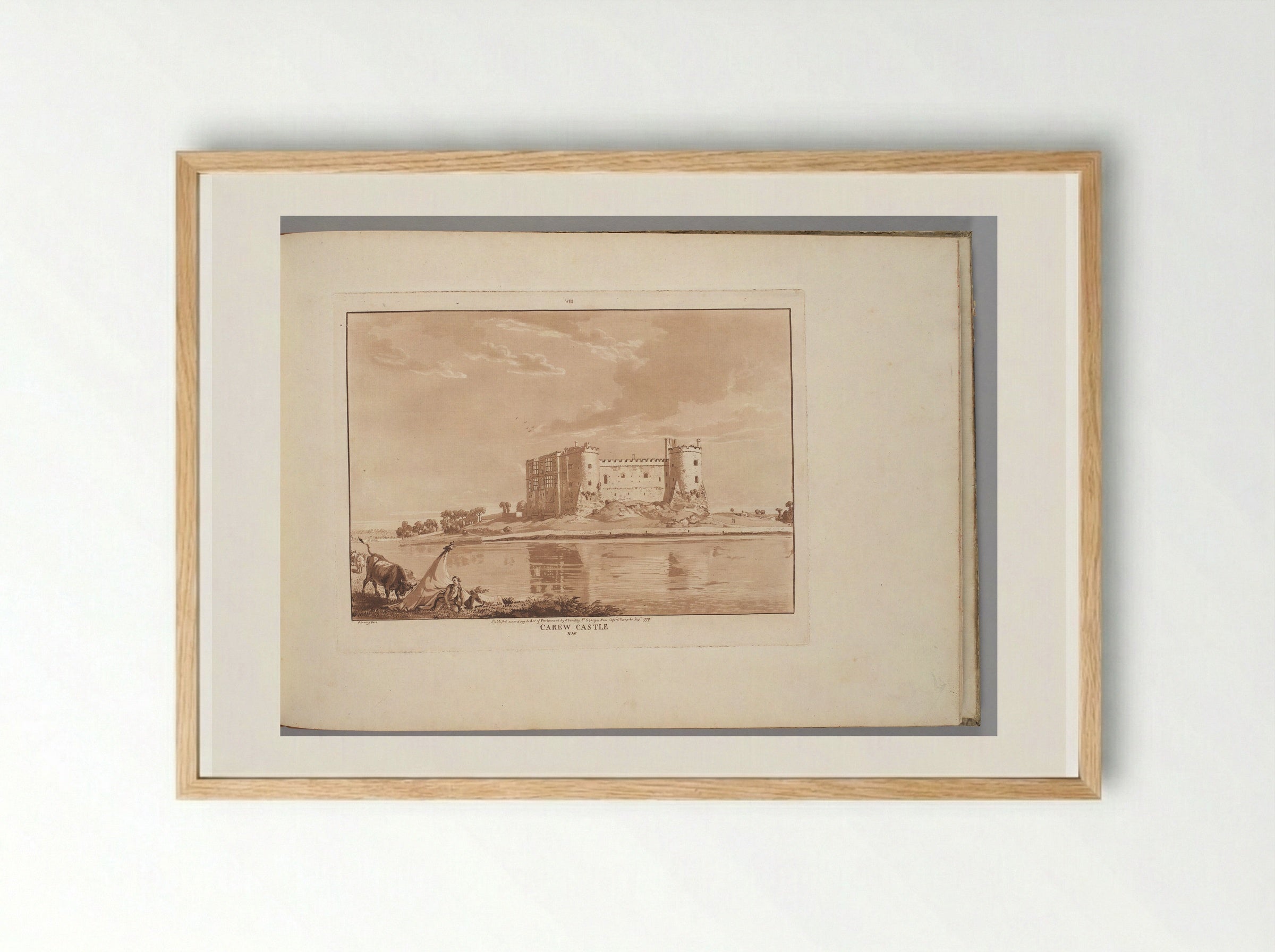 Carew Castle N. W. - Paul Sandby - Framed Print Wood