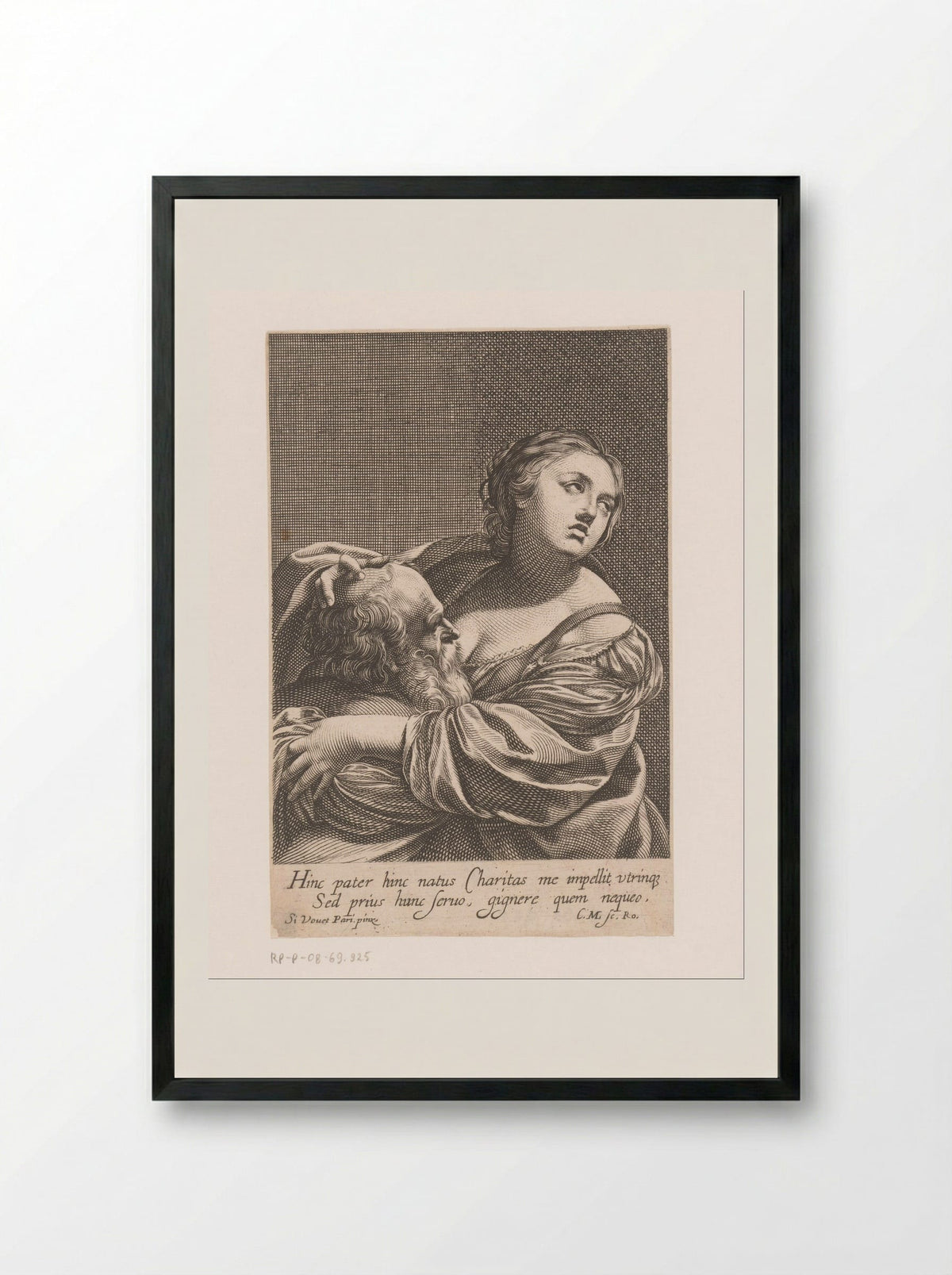 Caritas Romana - Charles David - Framed Print Black
