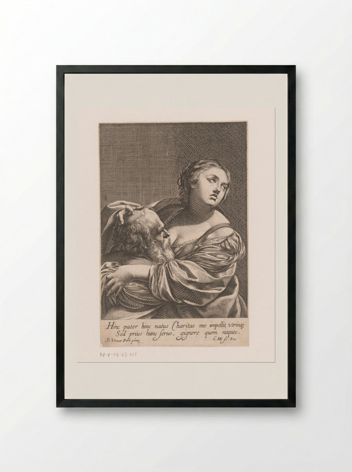 Caritas Romana - Charles David - Framed Print Black