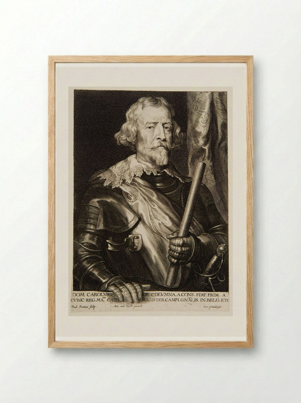 Carlos de Colonna - Paulus Pontius - Framed Print Wood