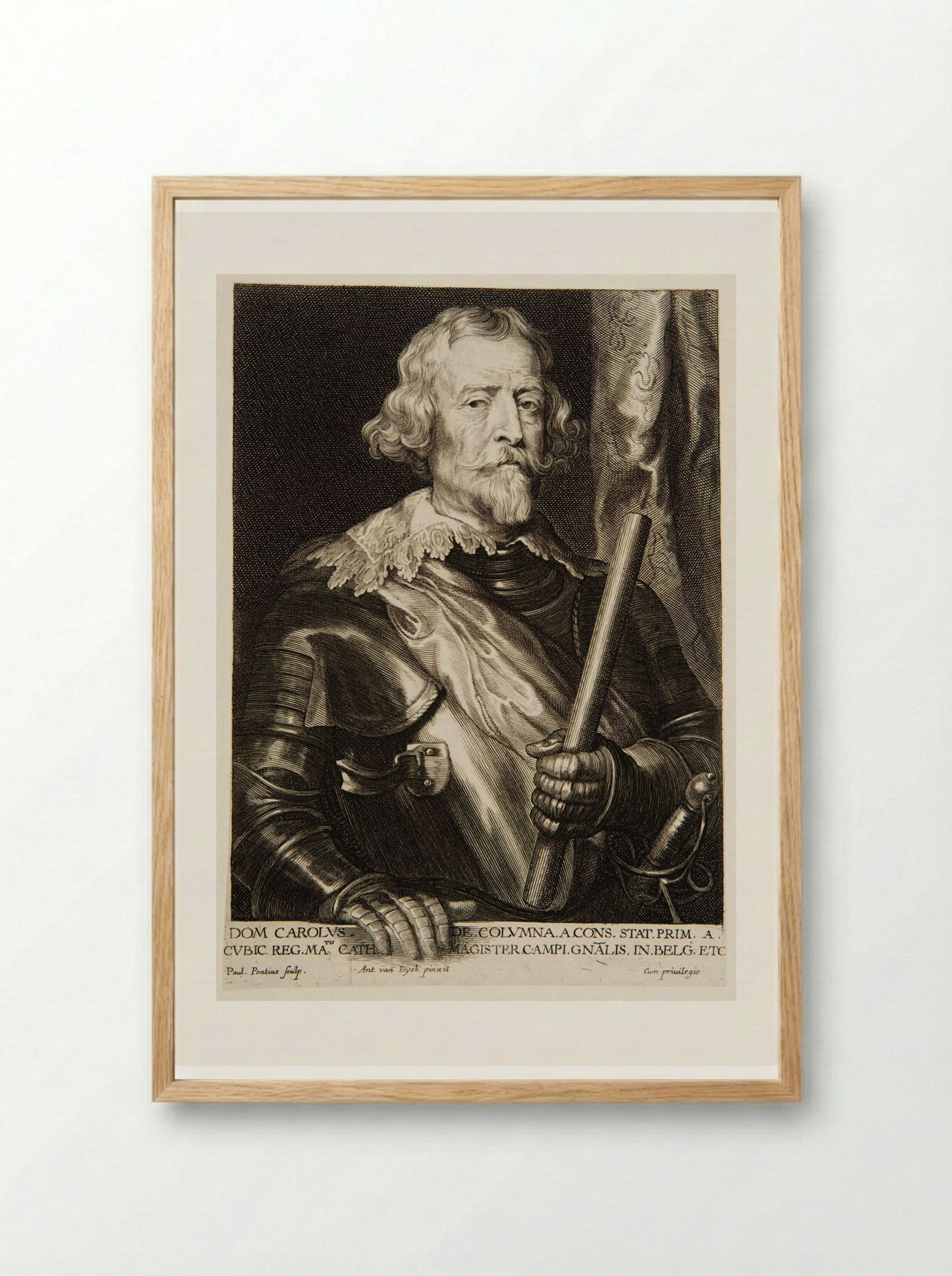Carlos de Colonna - Paulus Pontius - Framed Print Wood
