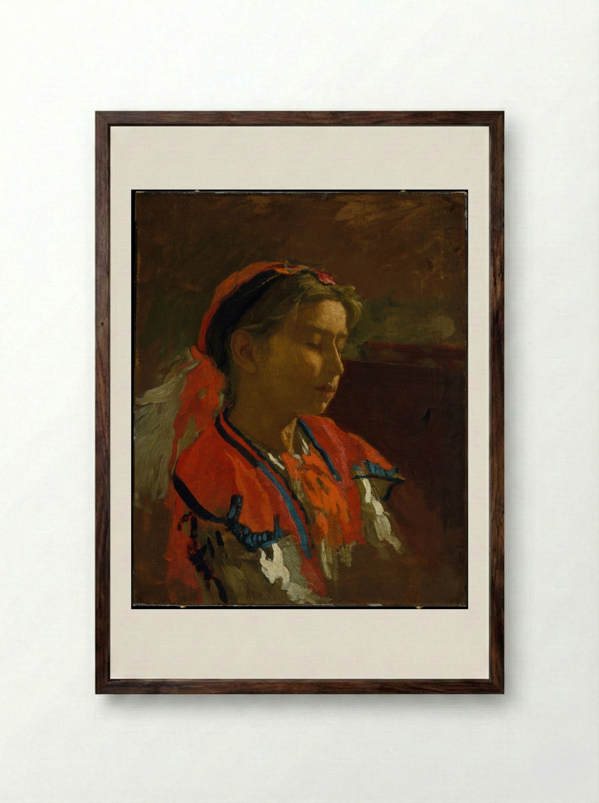 Carmelita Requena - Thomas Eakins - Framed Print Dark Wood
