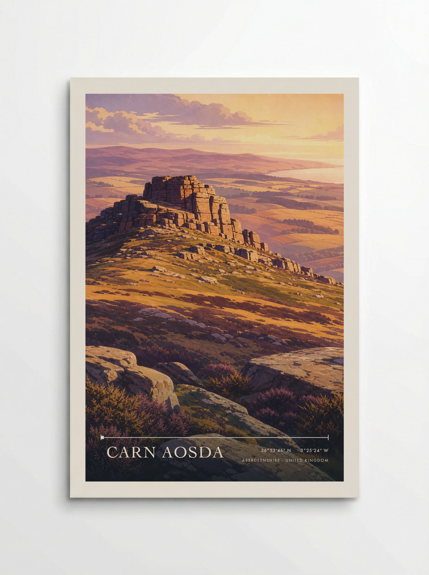 Carn Aosda Aberdeenshire United Kingdom Travel Poster - Poster