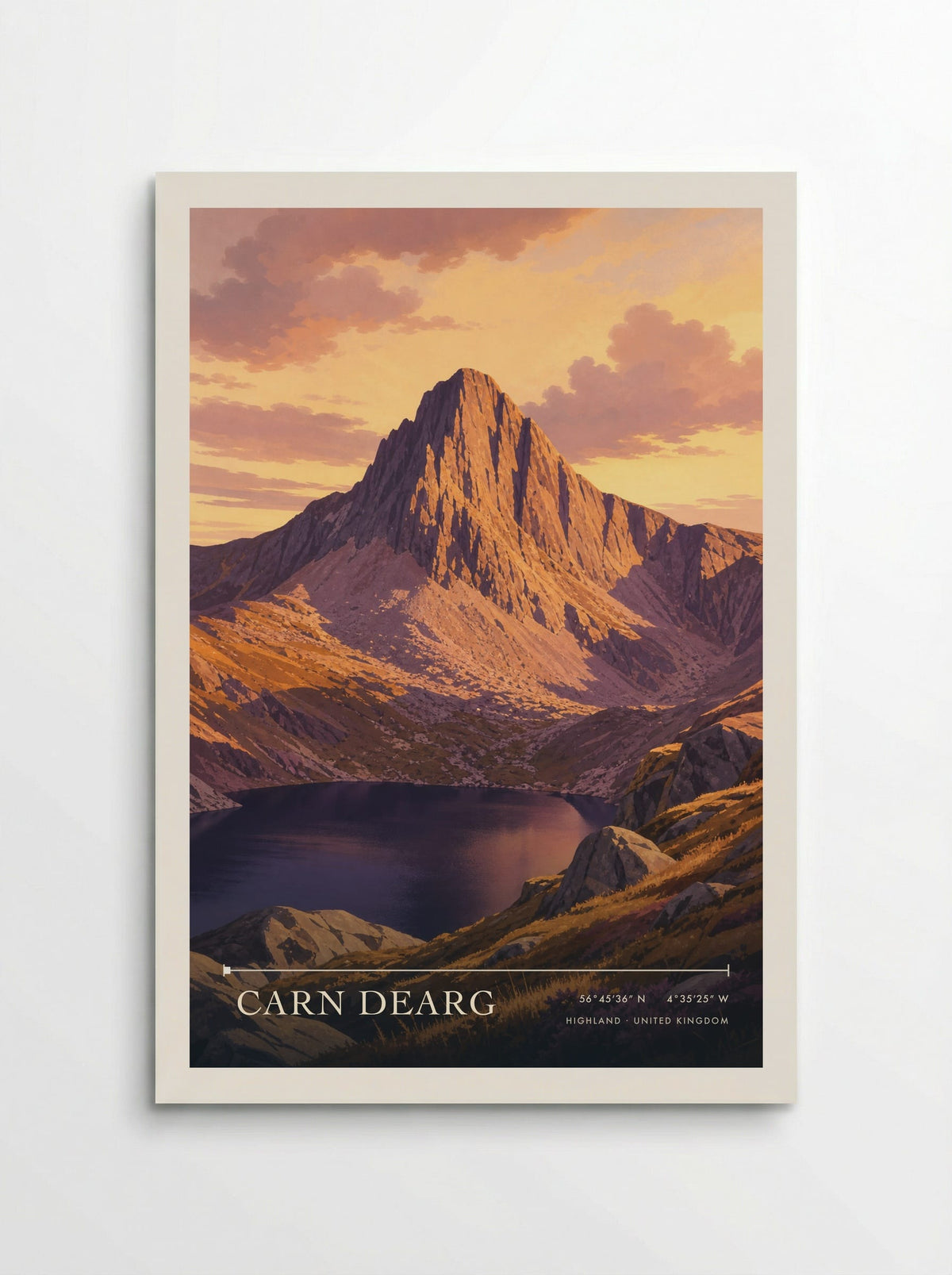 Carn Dearg Highland United Kingdom Travel Poster - Poster