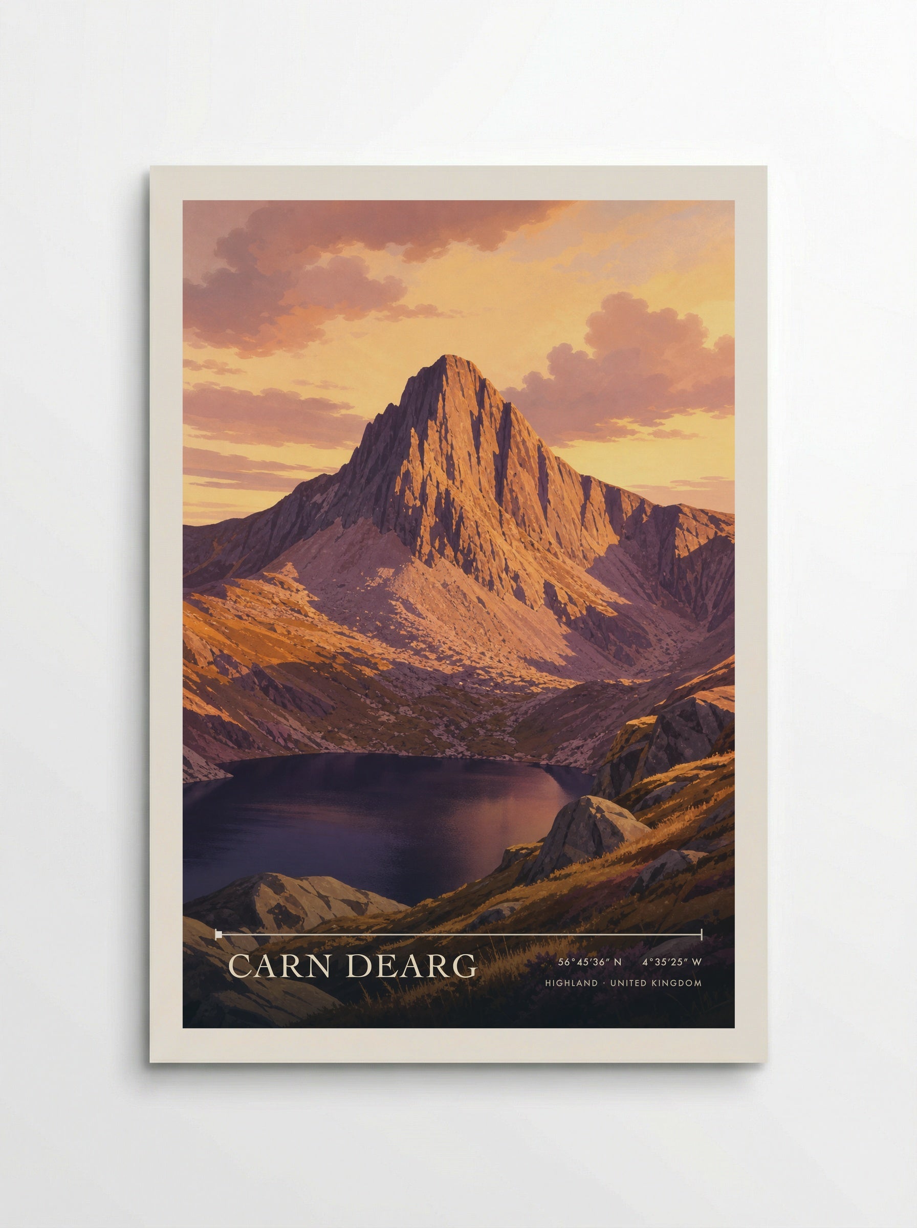 Carn Dearg Highland United Kingdom Travel Poster - Poster