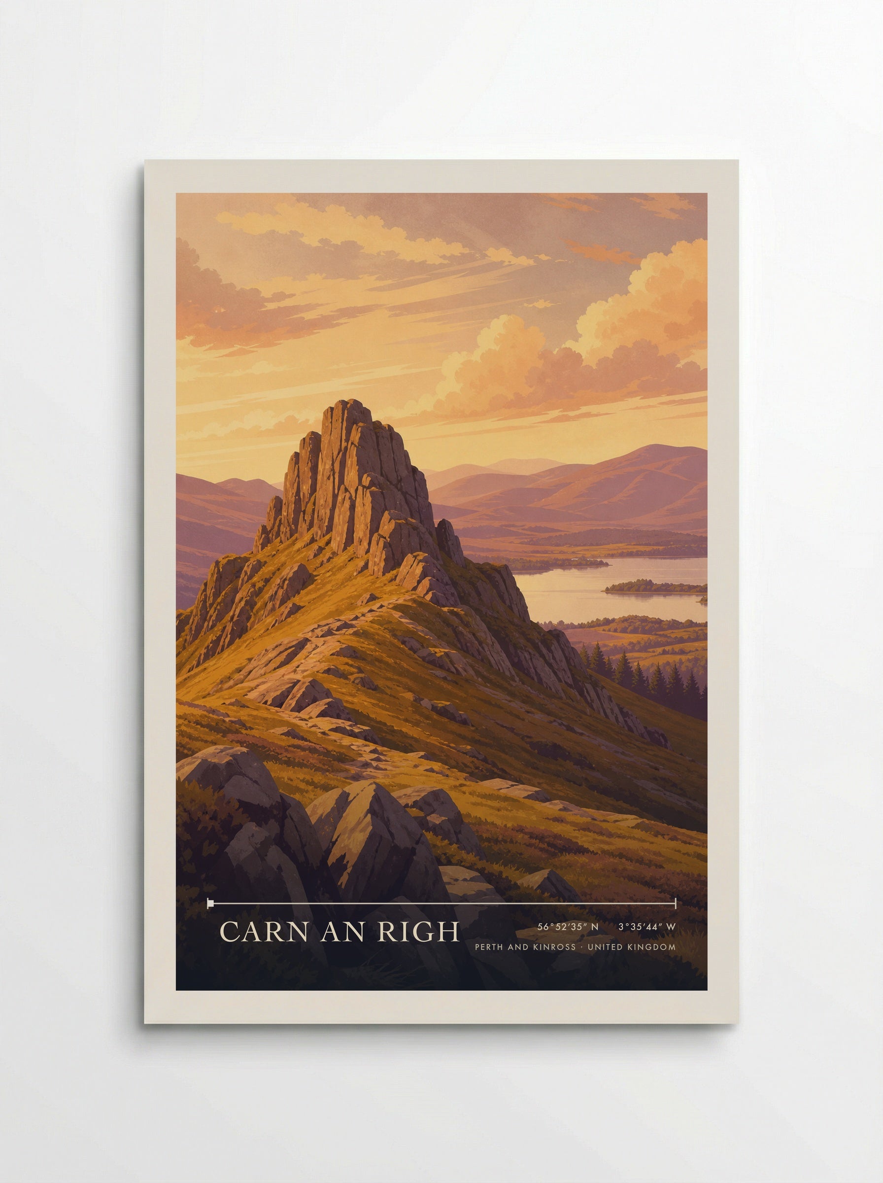 Carn an Righ Perth and Kinross United Kingdom Travel Poster - Poster