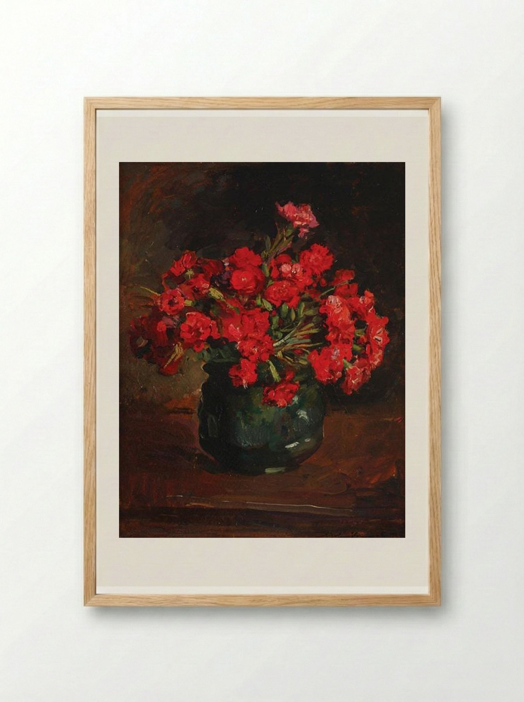 Carnations - Nicolae Vermont - Framed Print Wood