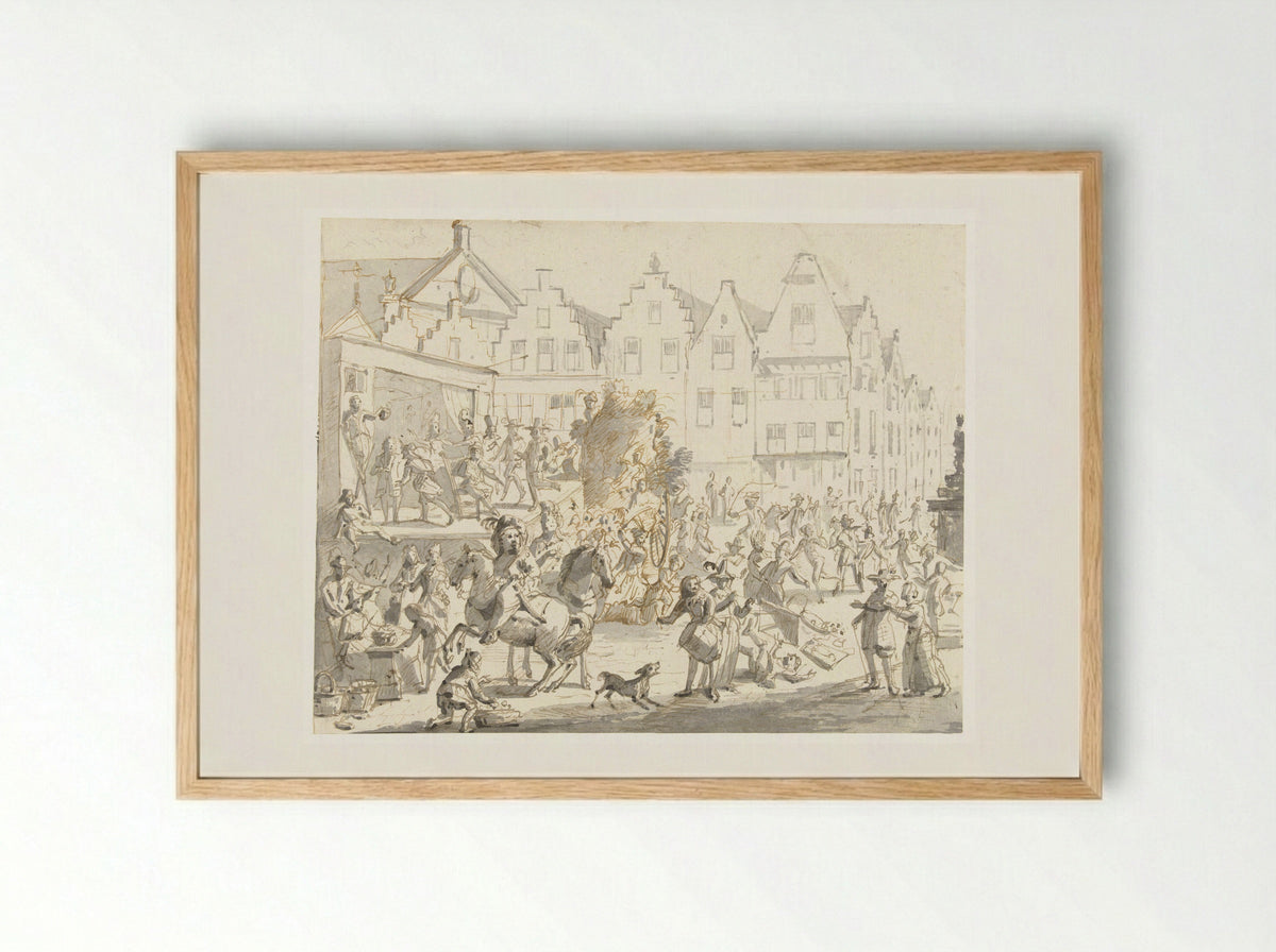 Carnaval te Antwerpen - Gonzales van Heylen - Framed Print Wood