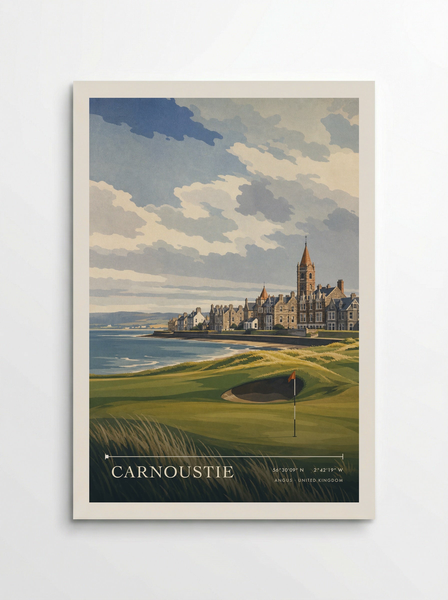 Carnoustie Angus United Kingdom Travel Poster - Poster