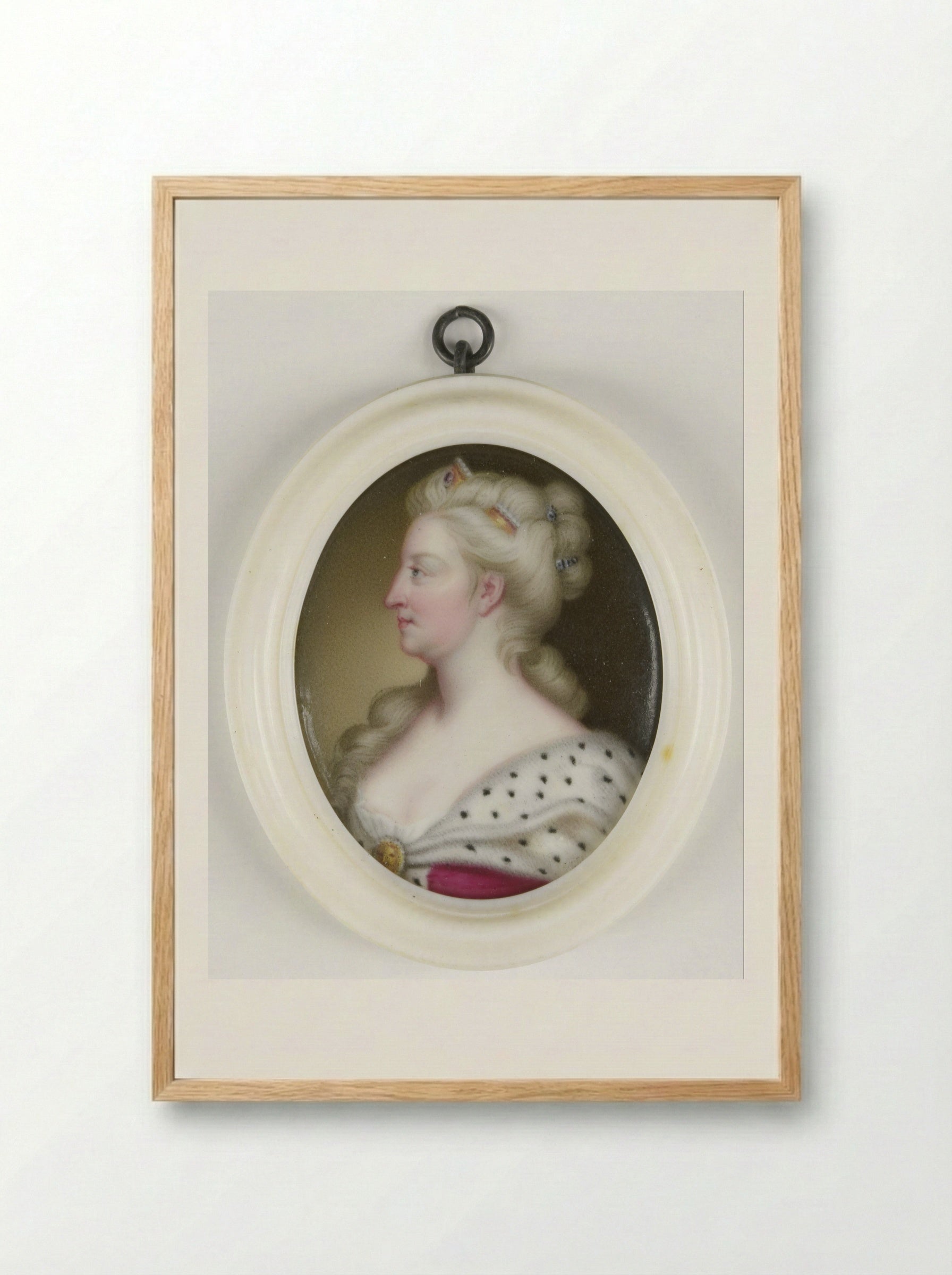 Caroline of Ansbach - Christian Friedrich Zincke - Framed Print Wood