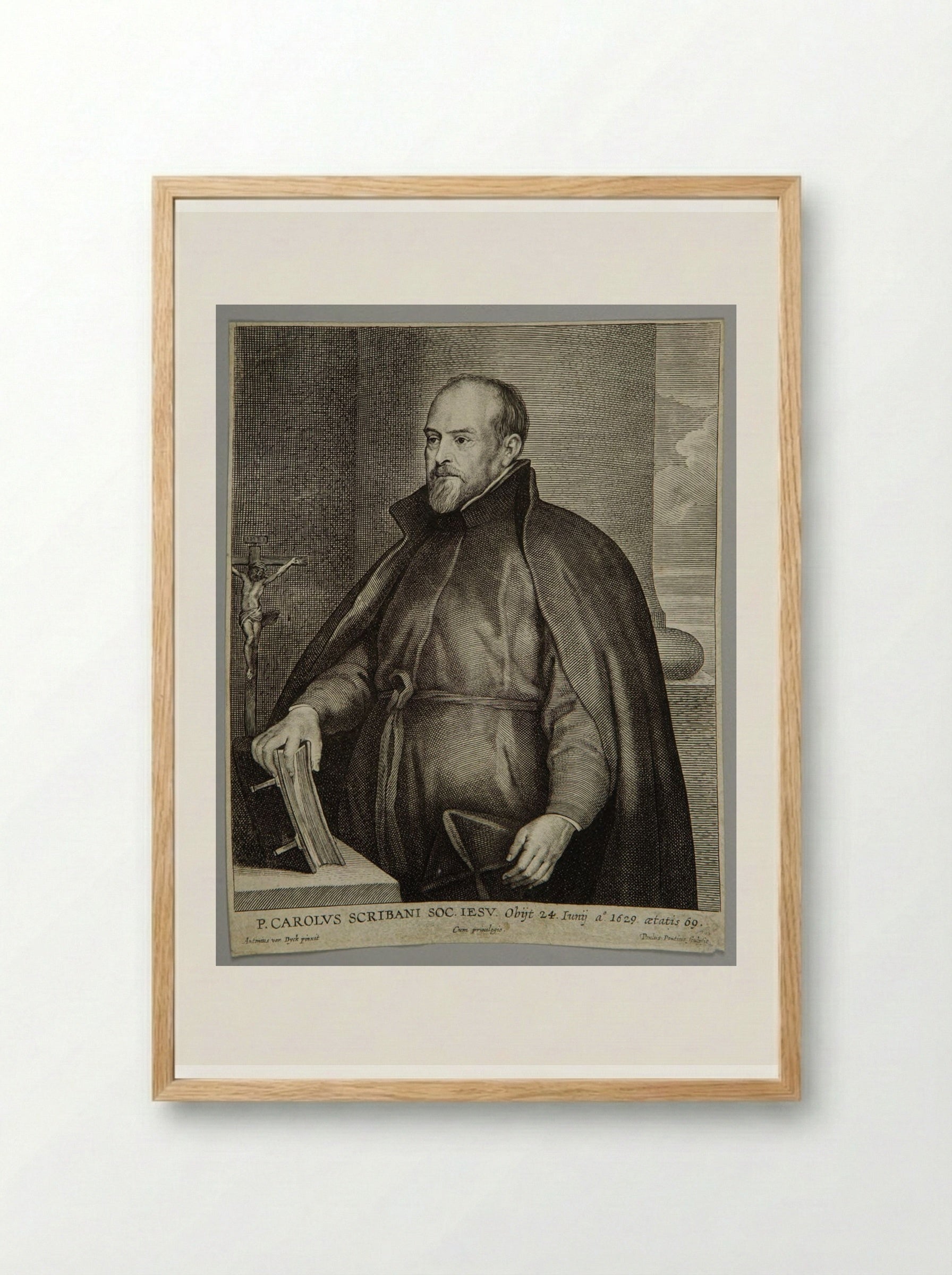 Carolus Scribanus - Paulus Pontius - Framed Print Wood