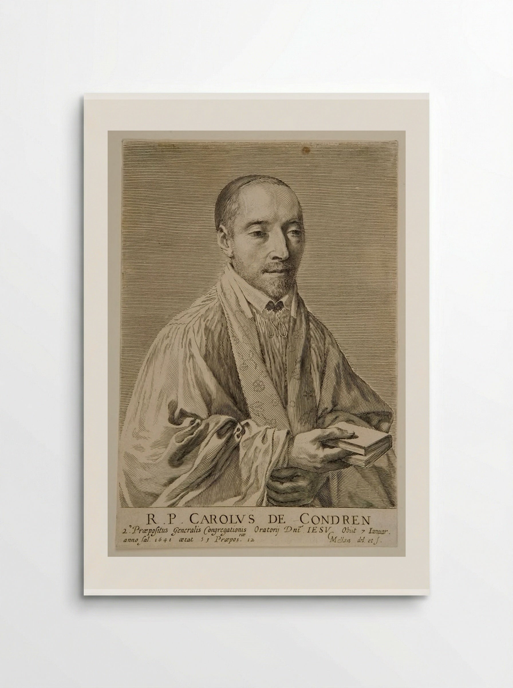 Carolus de Condren - Claude Mellan - Poster
