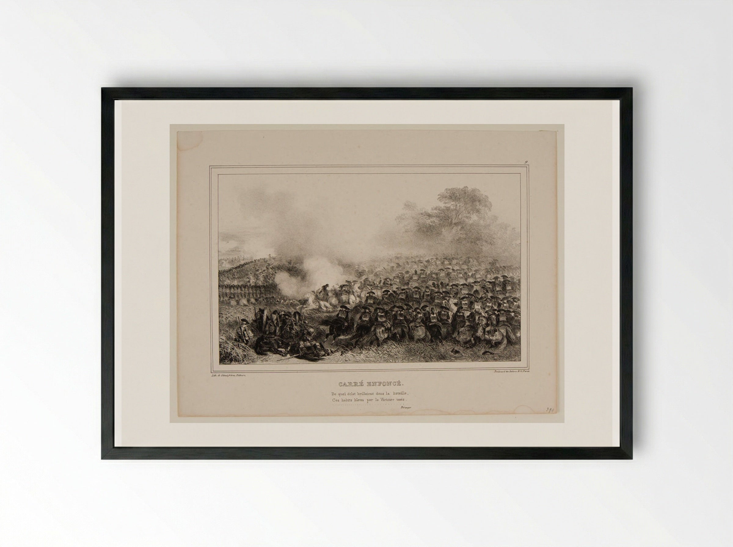 Carré enfoncé - Denis-Auguste-Marie Raffet - Framed Print Black