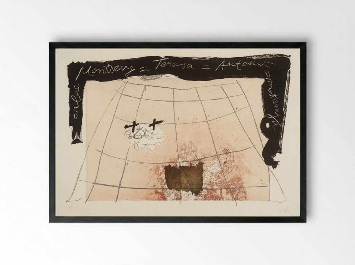Cartography - Antoni Tàpies - Framed Print Black