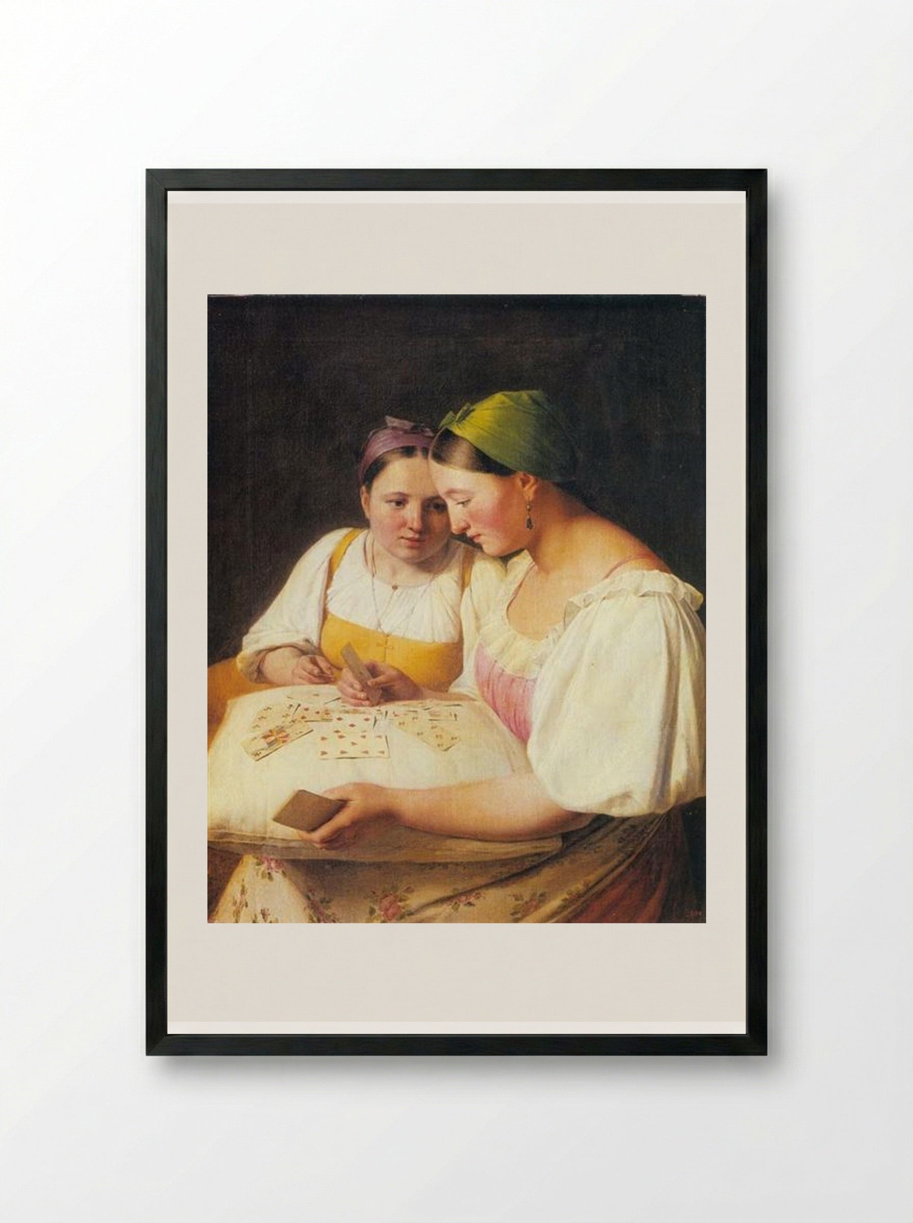 Cartomancy - Alexey Venetsianov - Framed Print Black