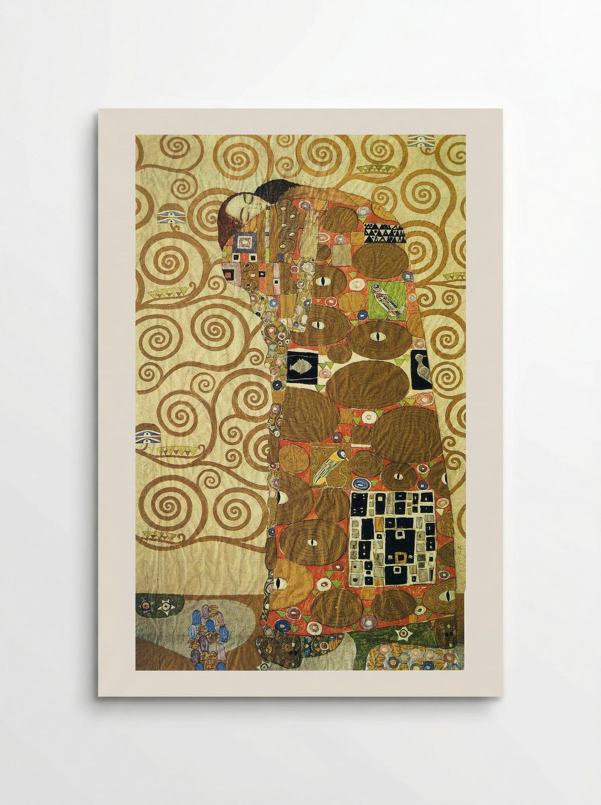 Cartoon for the Frieze of the Villa Stoclet: Fulfillment - Gustav Klimt - Poster