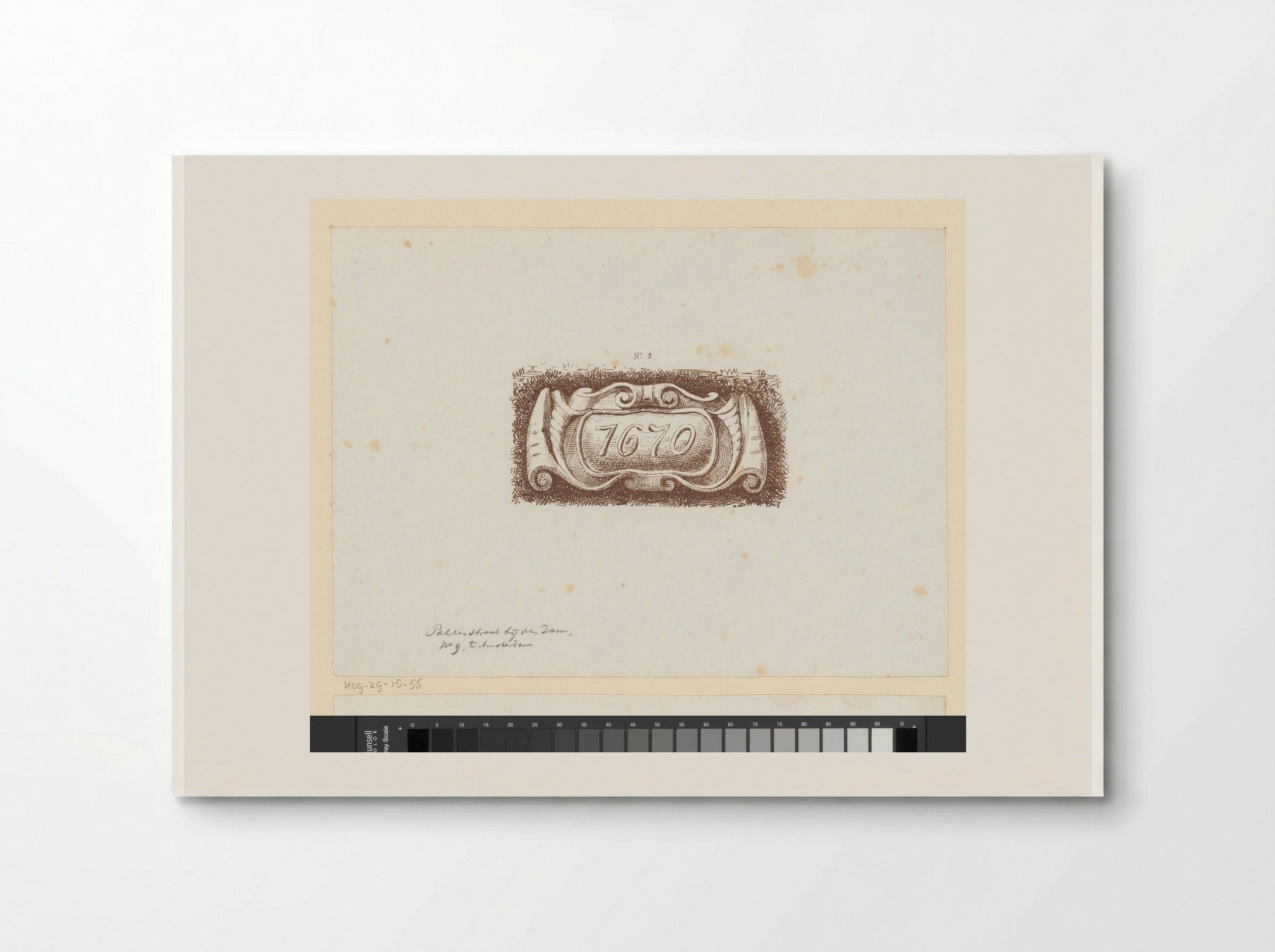 Cartouche met het jaartal 1670 - Jac van Looij - Poster