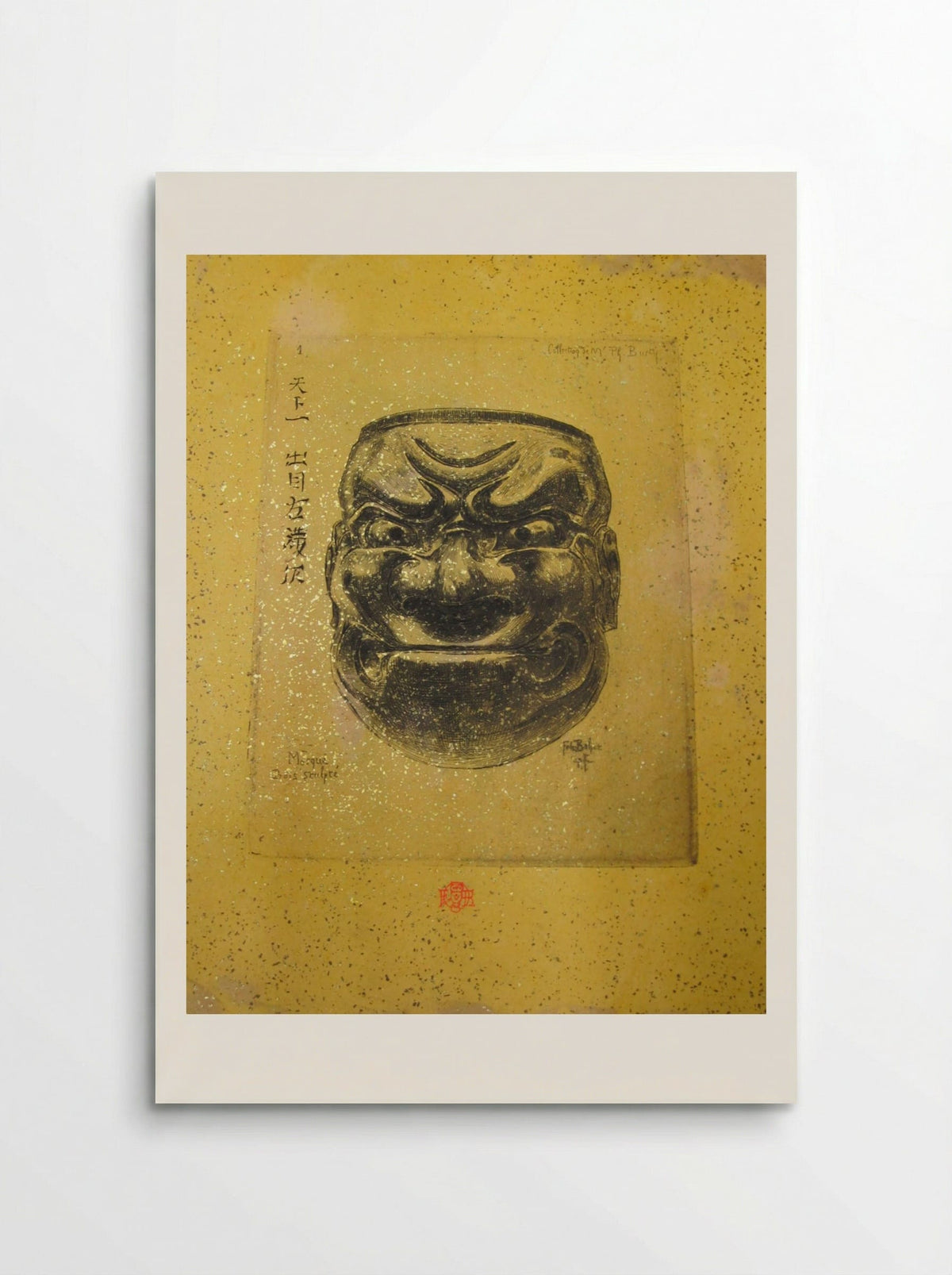 Carved Wooden Mask - Félix Hilaire Buhot - Poster