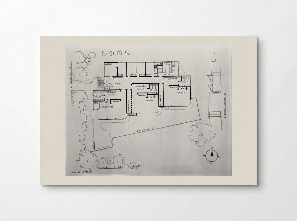 Caryl Peabody Nursery School Plan - Walter Gropius - Poster