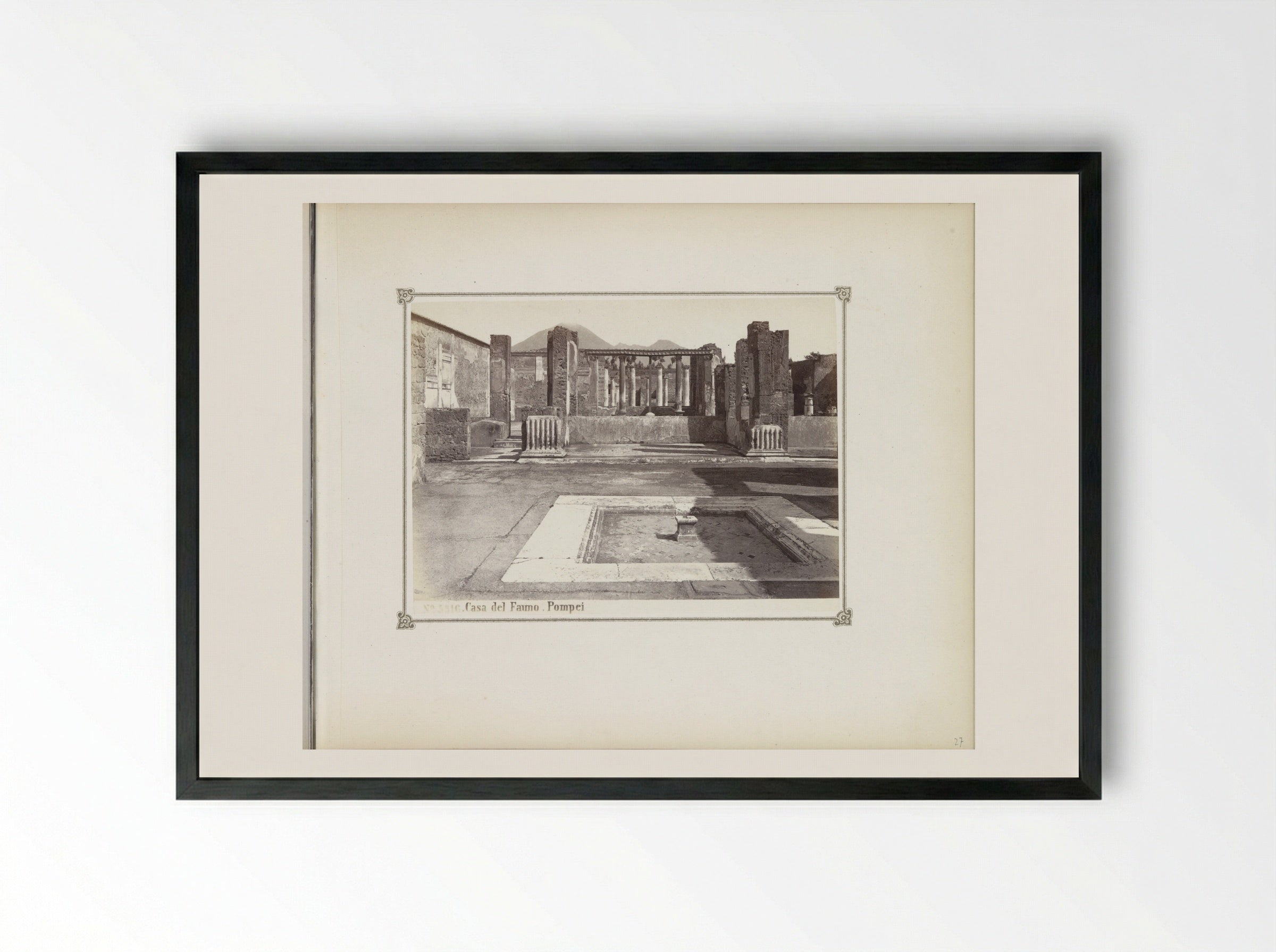 Casa del Fauno, Pompeii - Giorgio Sommer - Framed Print Black