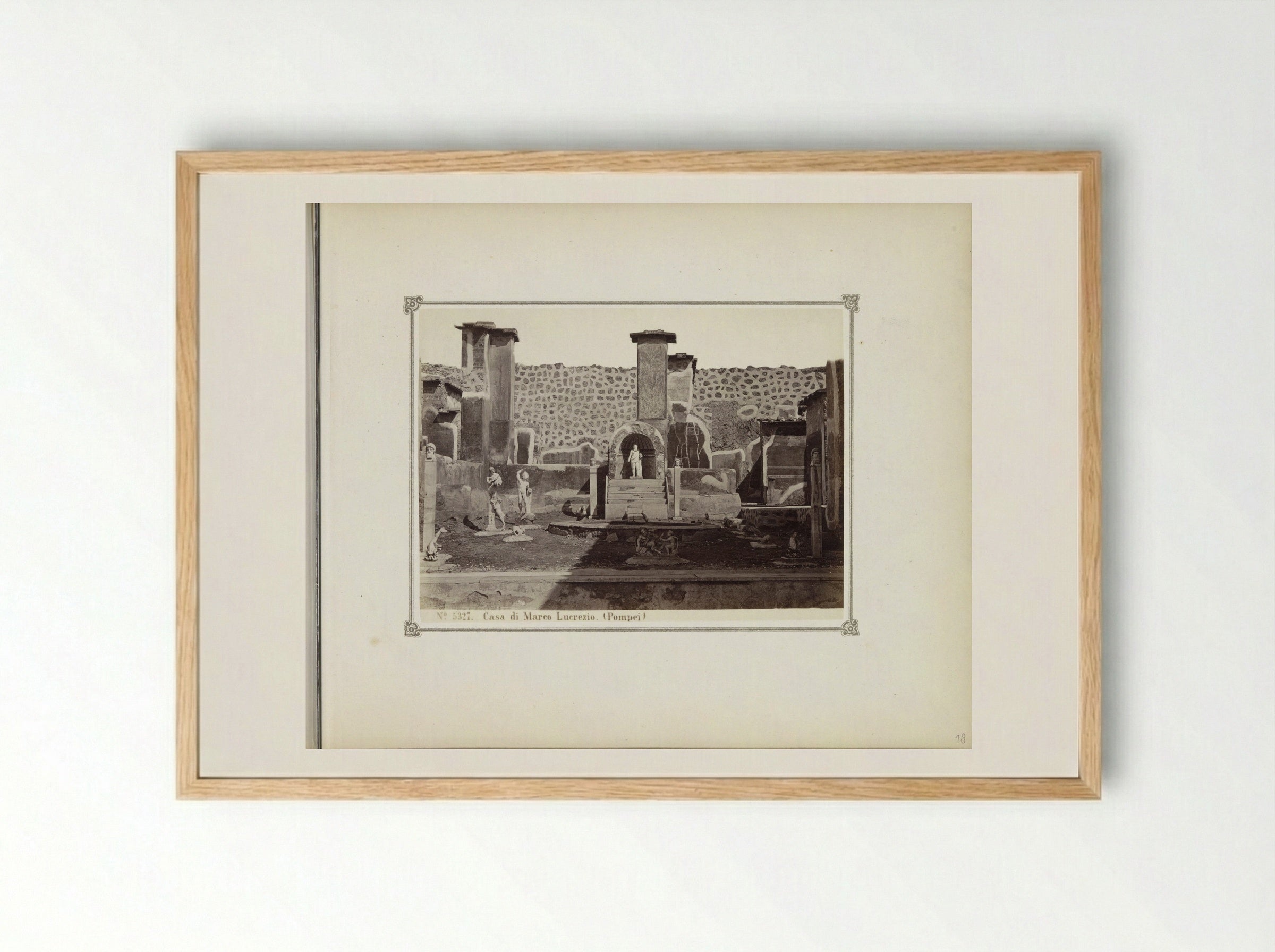 Casa di Marco Lucrezio (Pompeii) - Giorgio Sommer - Framed Print Wood