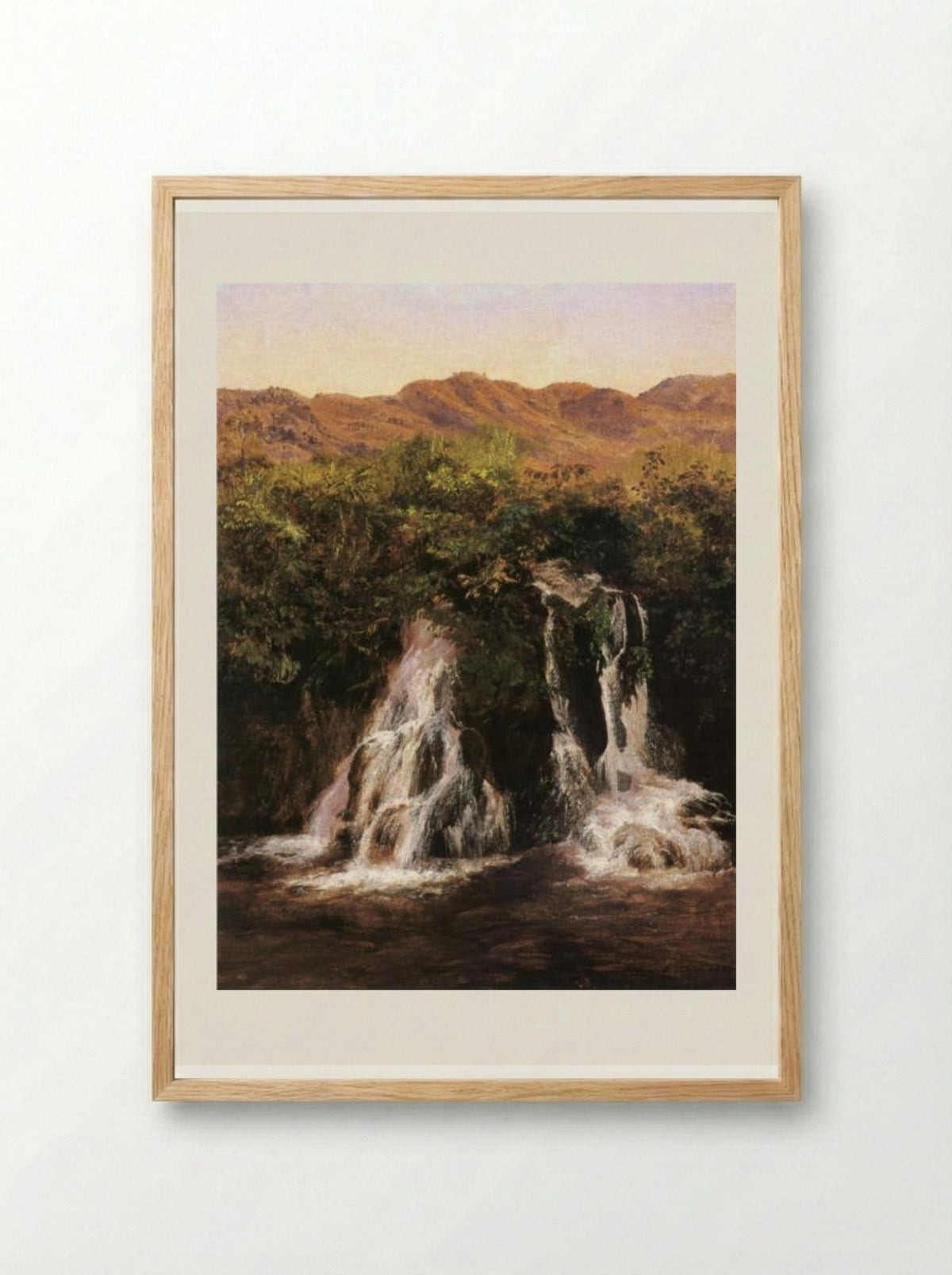 Cascada de Rincón Grande - José María Velasco - Framed Print Wood